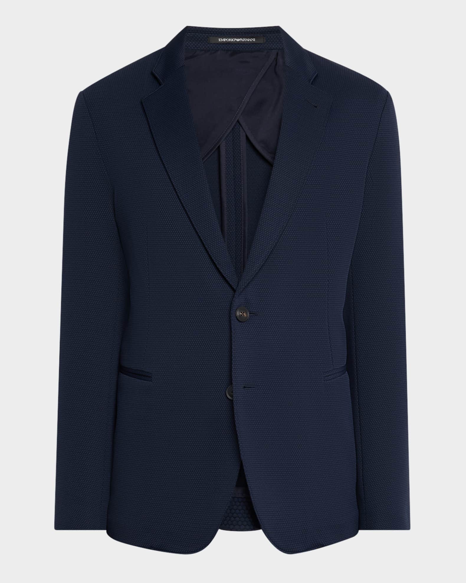 Men's Rice Stitch Single-Breasted Sport Coat 0
