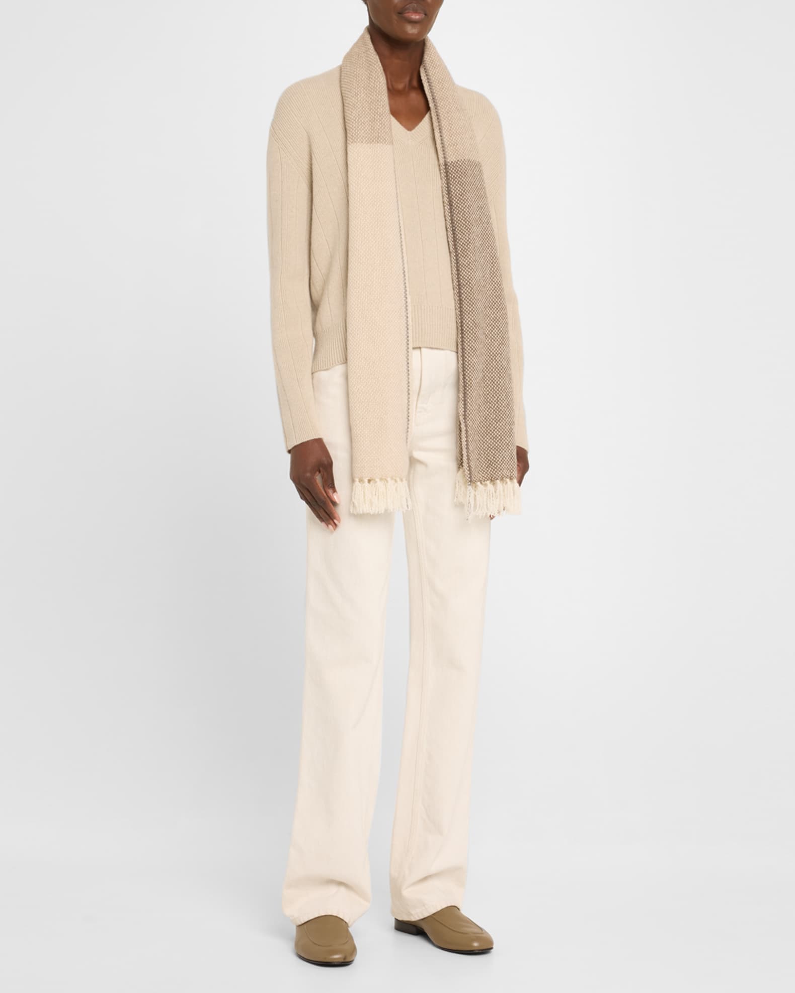 Tassel Cashmere Scarf - Thumbnail 2