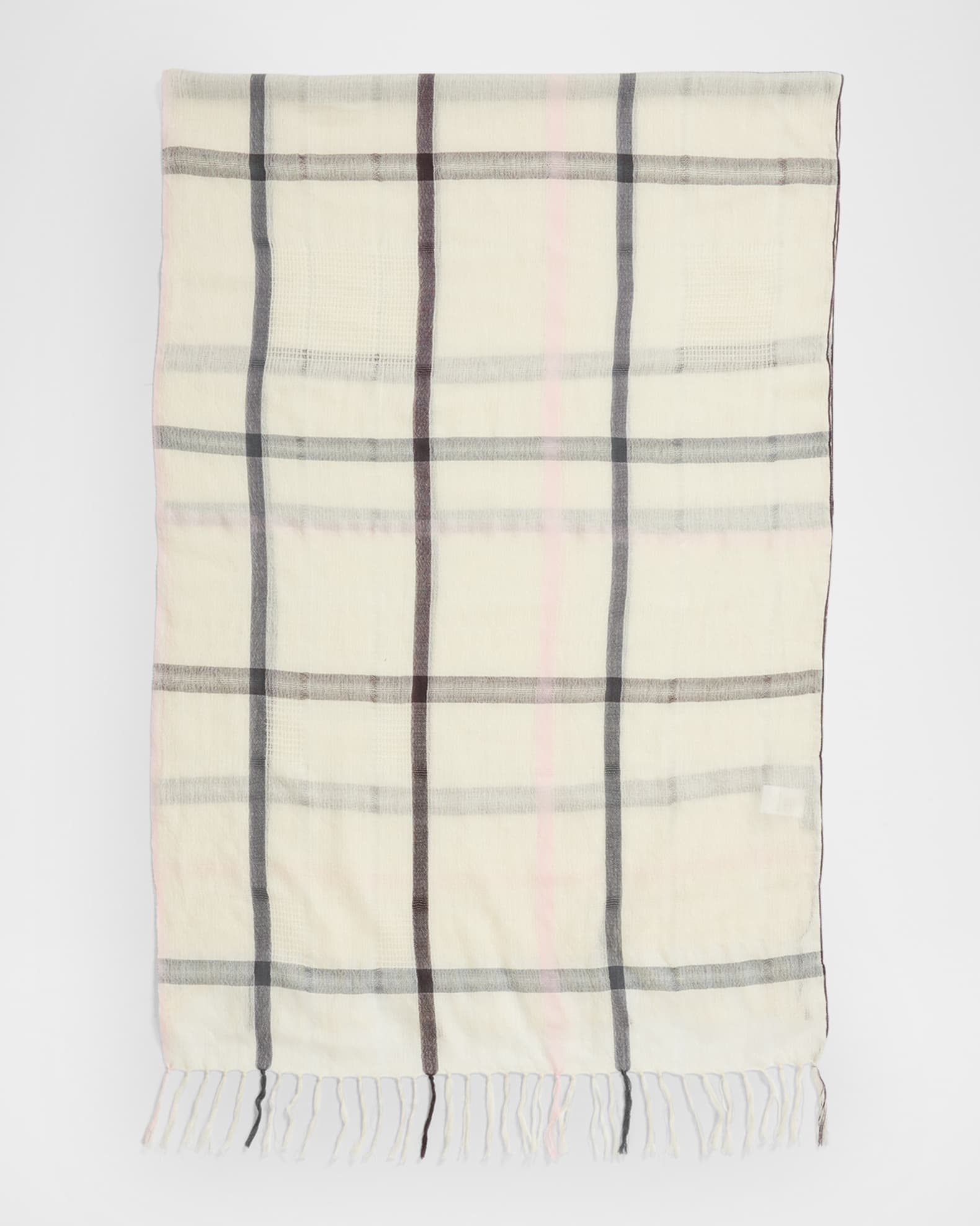 Rosa Check-Print Cashmere Blend Scarf