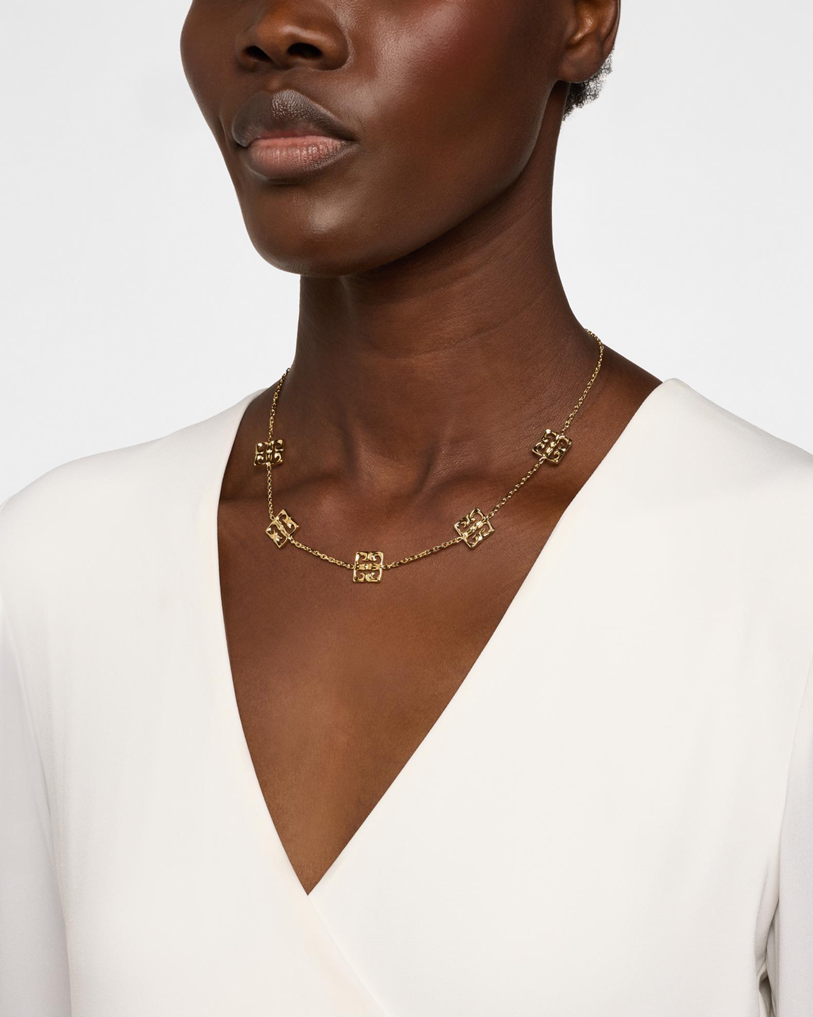 ✨現行✨GIVENCHY ペンダントトップ 大ぶり 4G パドロック ゴールド Givenchy 4G Liquid Golden Multi Necklace | Neiman Marcus