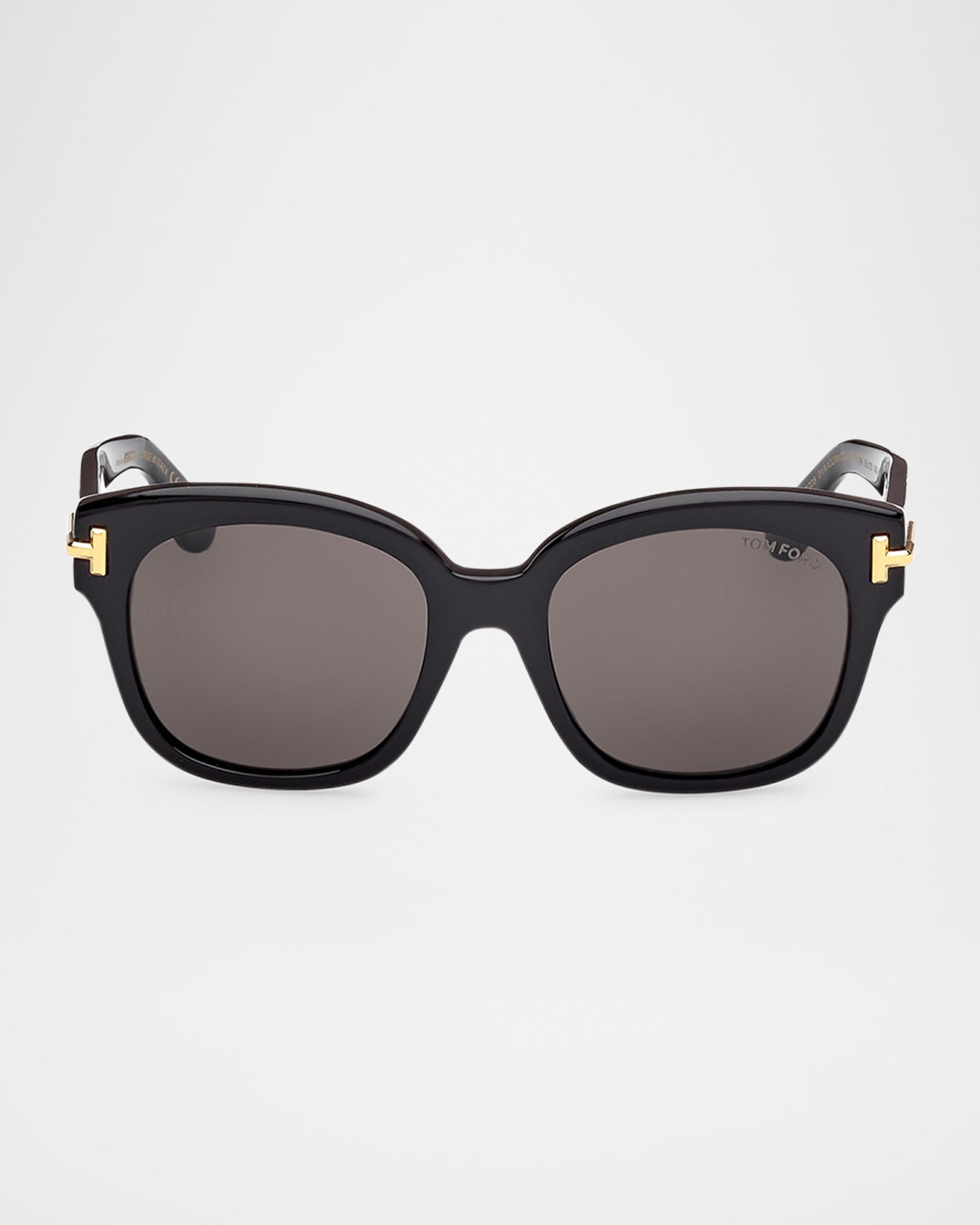 Tom Ford Women\'s Square Sunglasses in Black and Gold Tom Ford Square Sunglasses TF619 Marissa-02 01B Black/Gold  main image 2