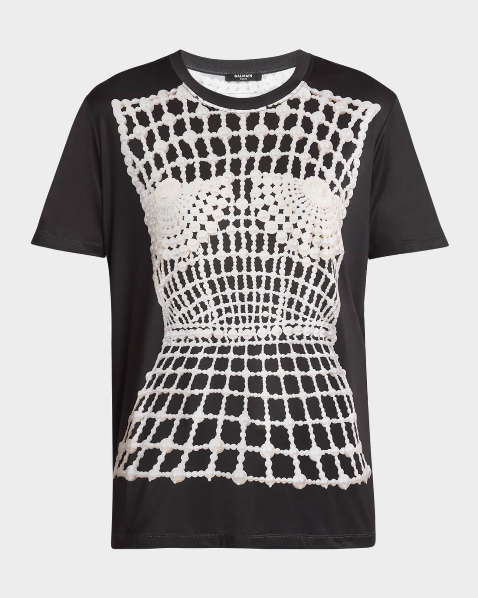 Pearl Trompe LOeil Corset T-Shhirt 0