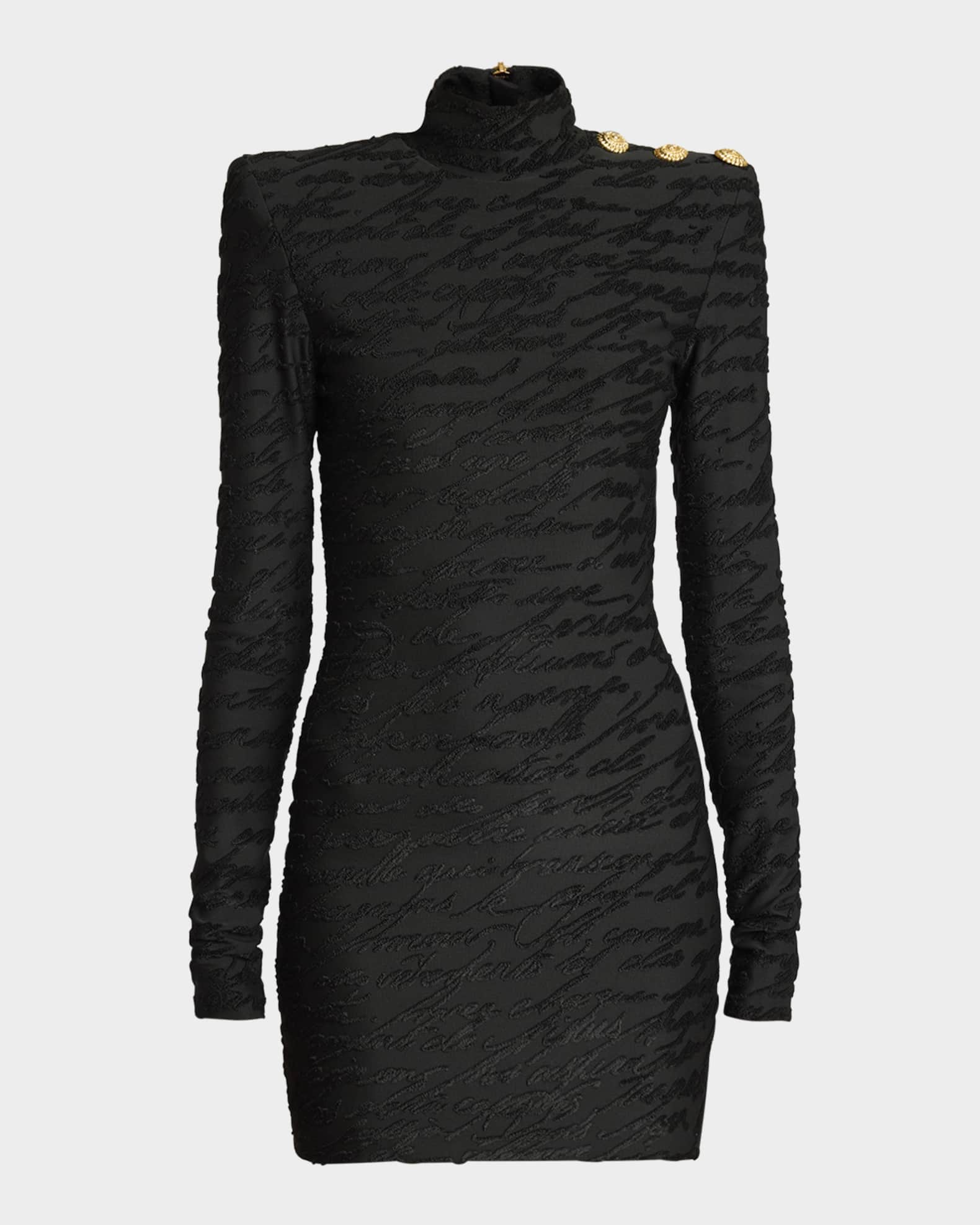Balmain black mini dress clearance