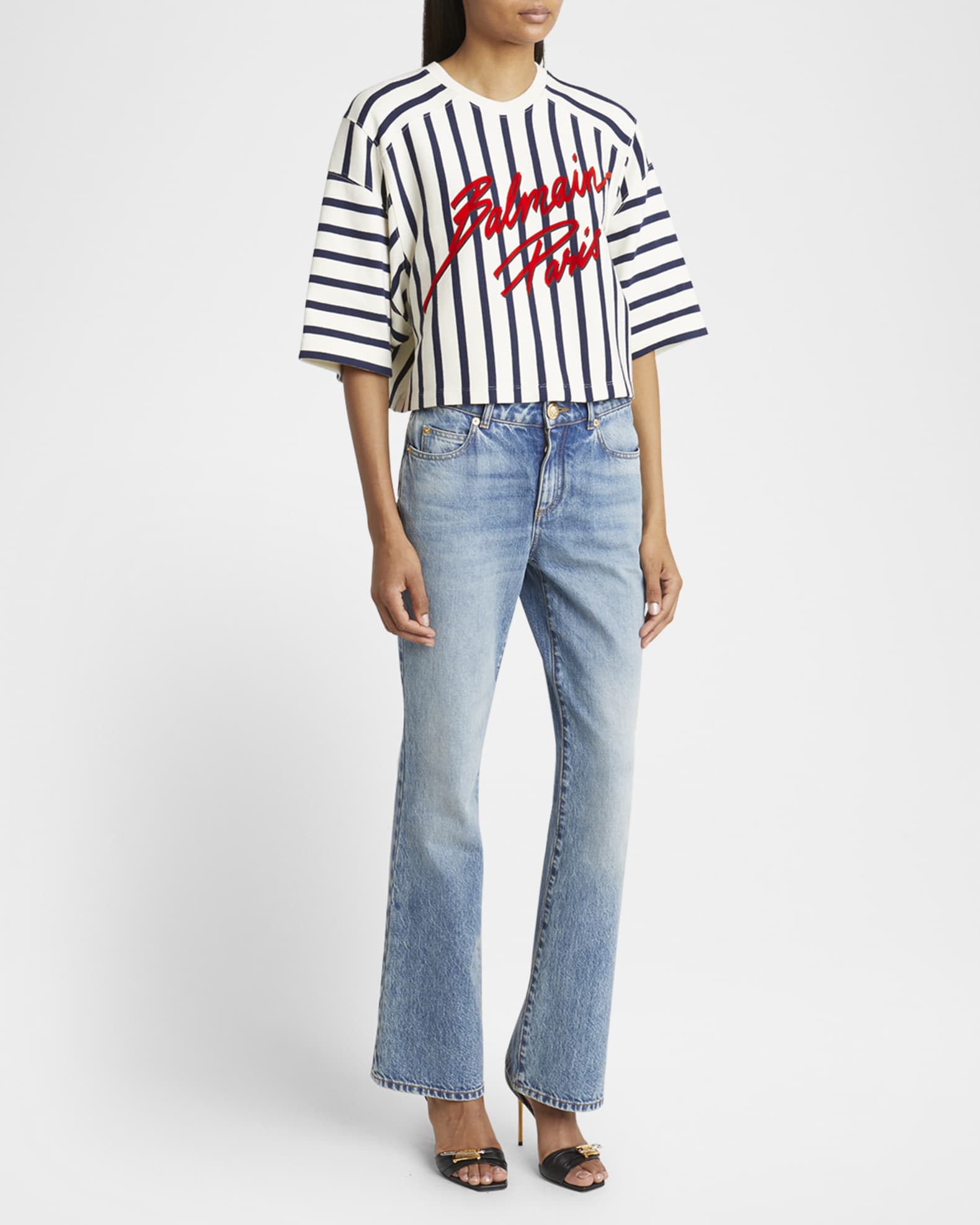 Flared Denim Pants 1