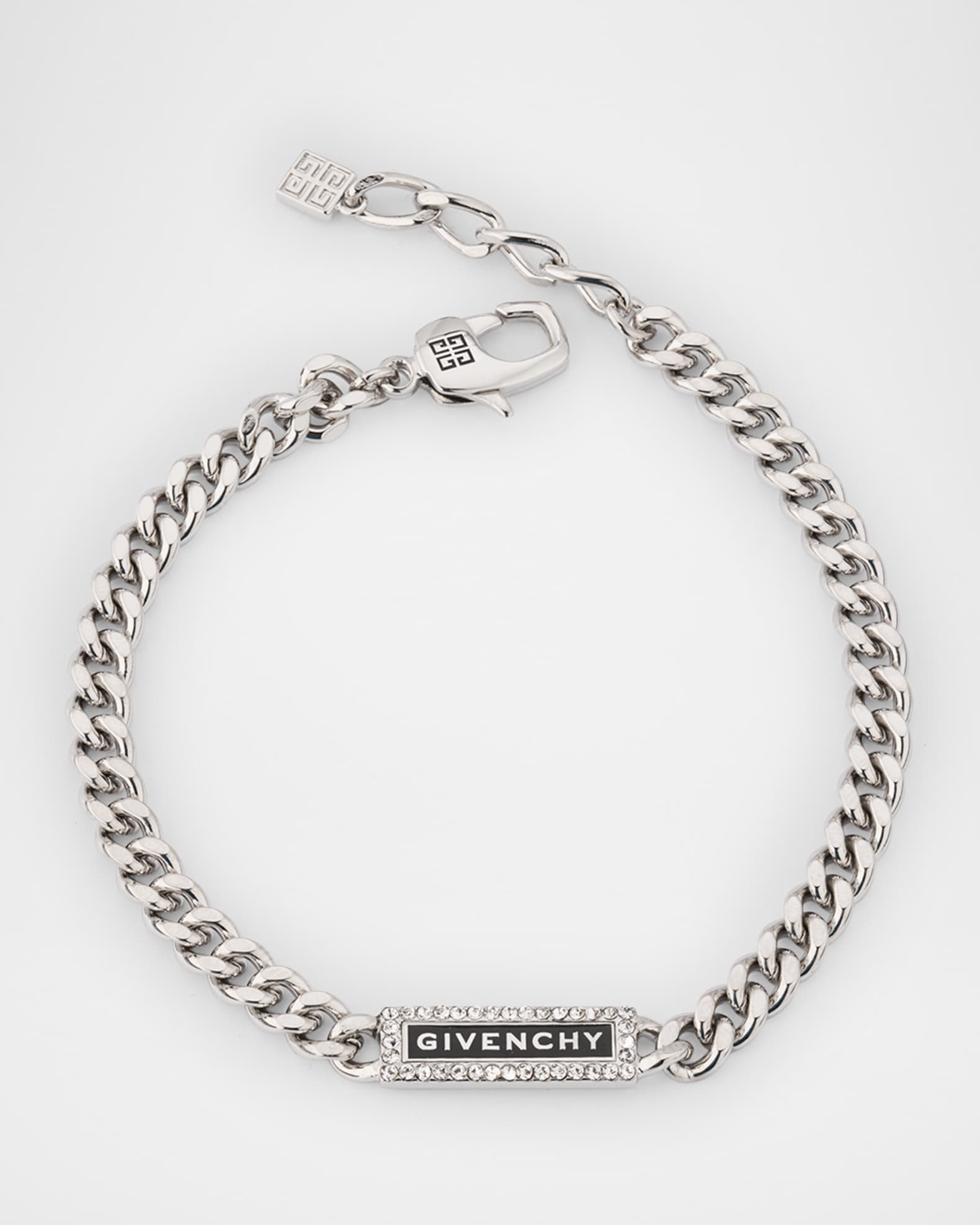 Givenchy Men's ID Logo and Crystals Bracelet | Neiman Marcus