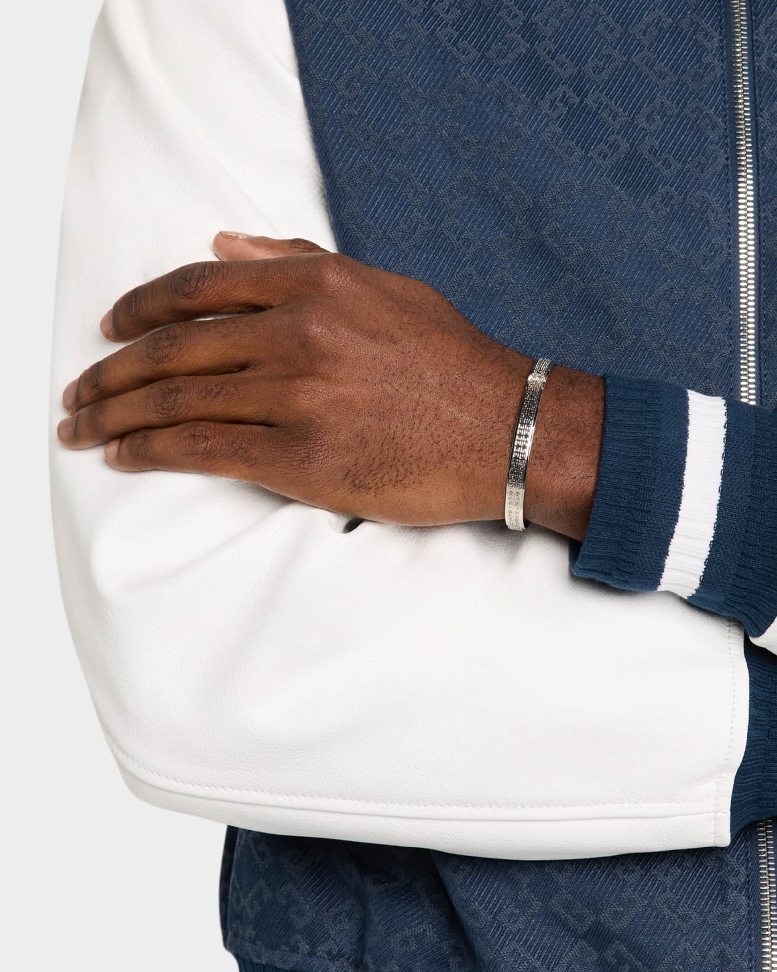 Givenchy Men's Silvery 4G Allover Bracelet | Neiman Marcus
