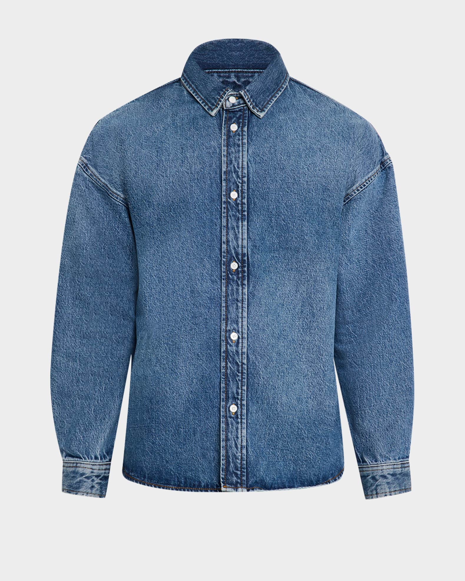 Men's Relaxed Heavy Denim Shirt 0