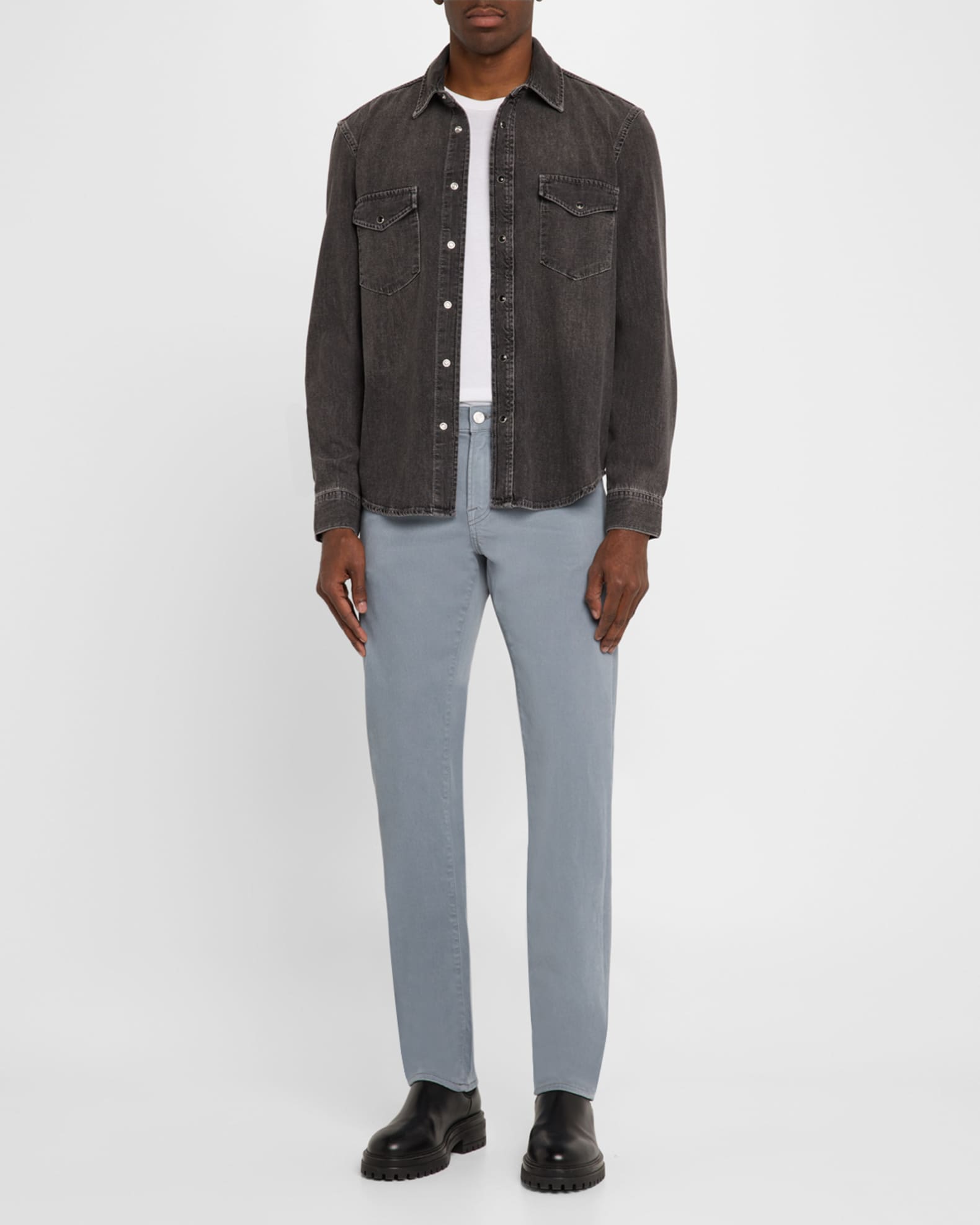 Men's Modern Denim Western Shirt 1