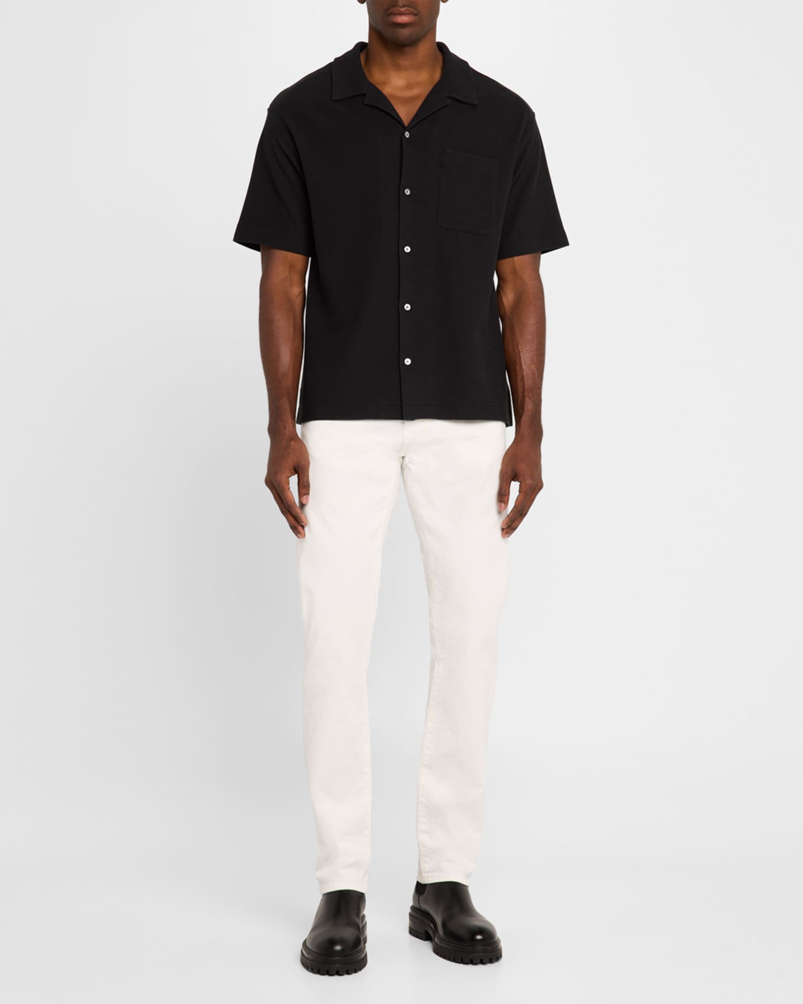 Men's Relaxed Jacquard Camp Shirt 1