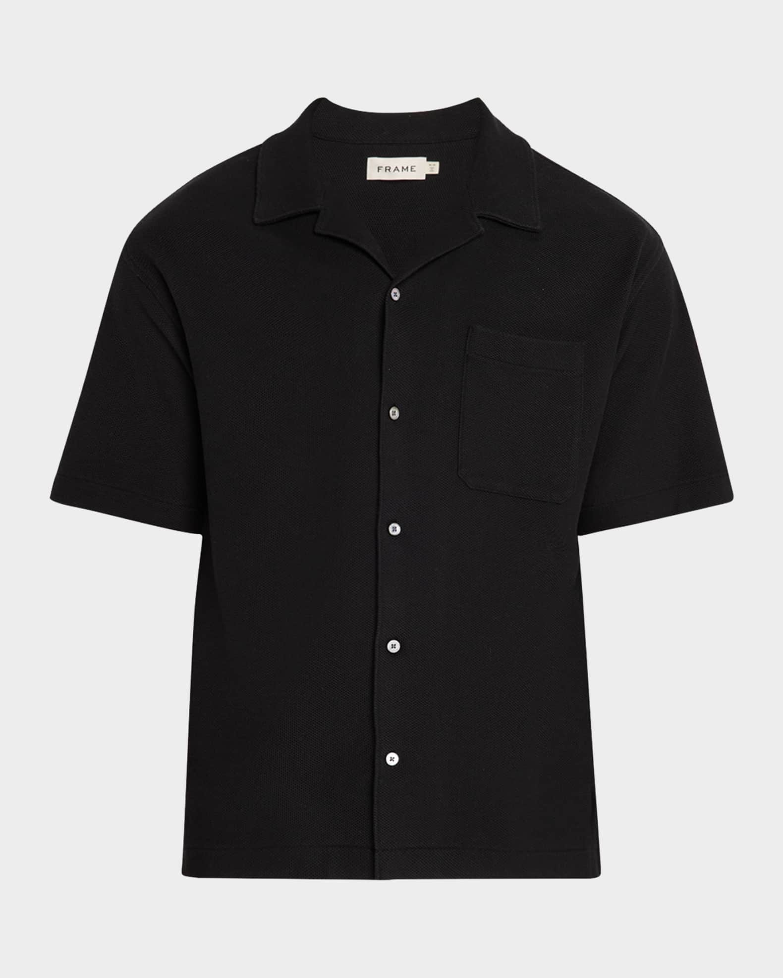 Men's Relaxed Jacquard Camp Shirt 0