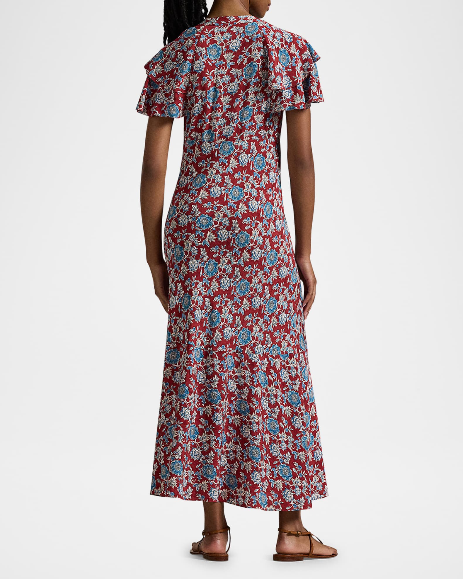Polo Ralph Lauren Floral-Print Silk Dress | Neiman Marcus