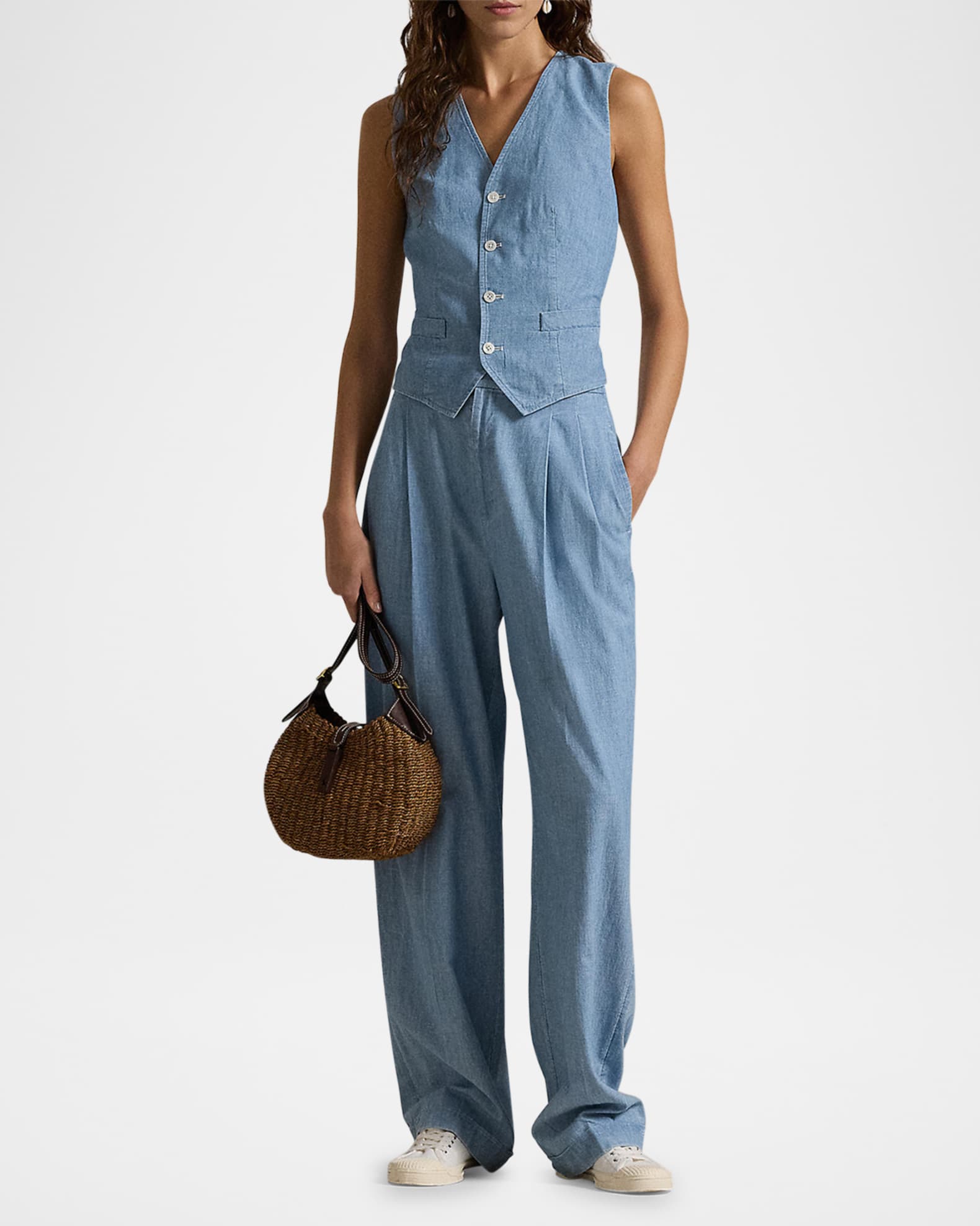 Cotton Chambray Vest 1