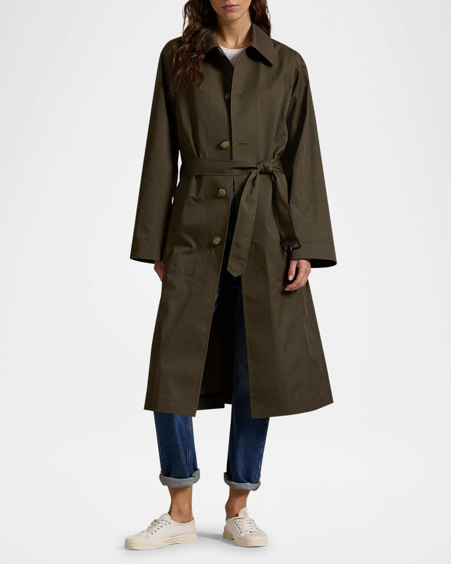 Polo Ralph Lauren Water Resistant Twill Long Car Coat Neiman Marcus