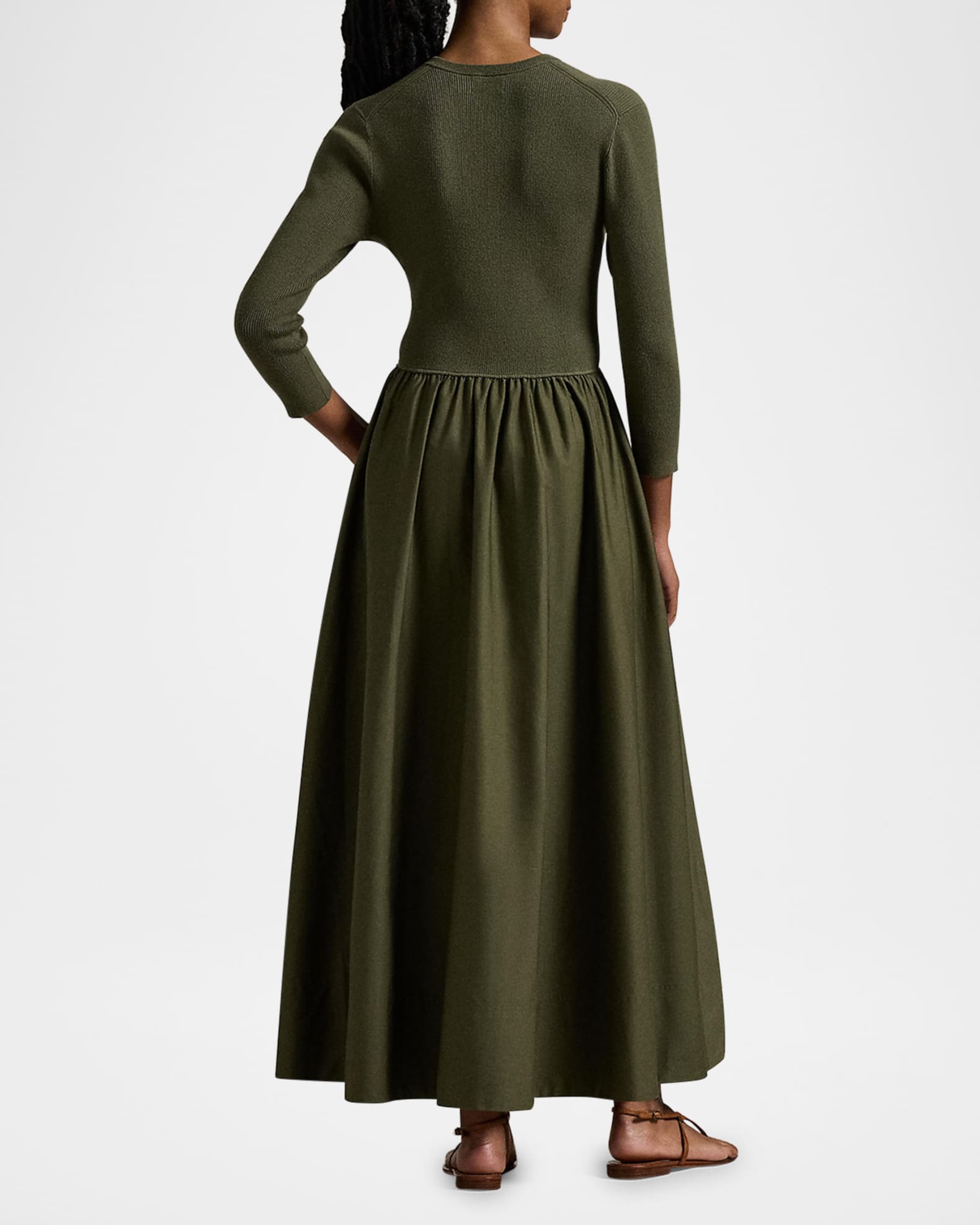 Henley-Bodice Maxi Dress 1