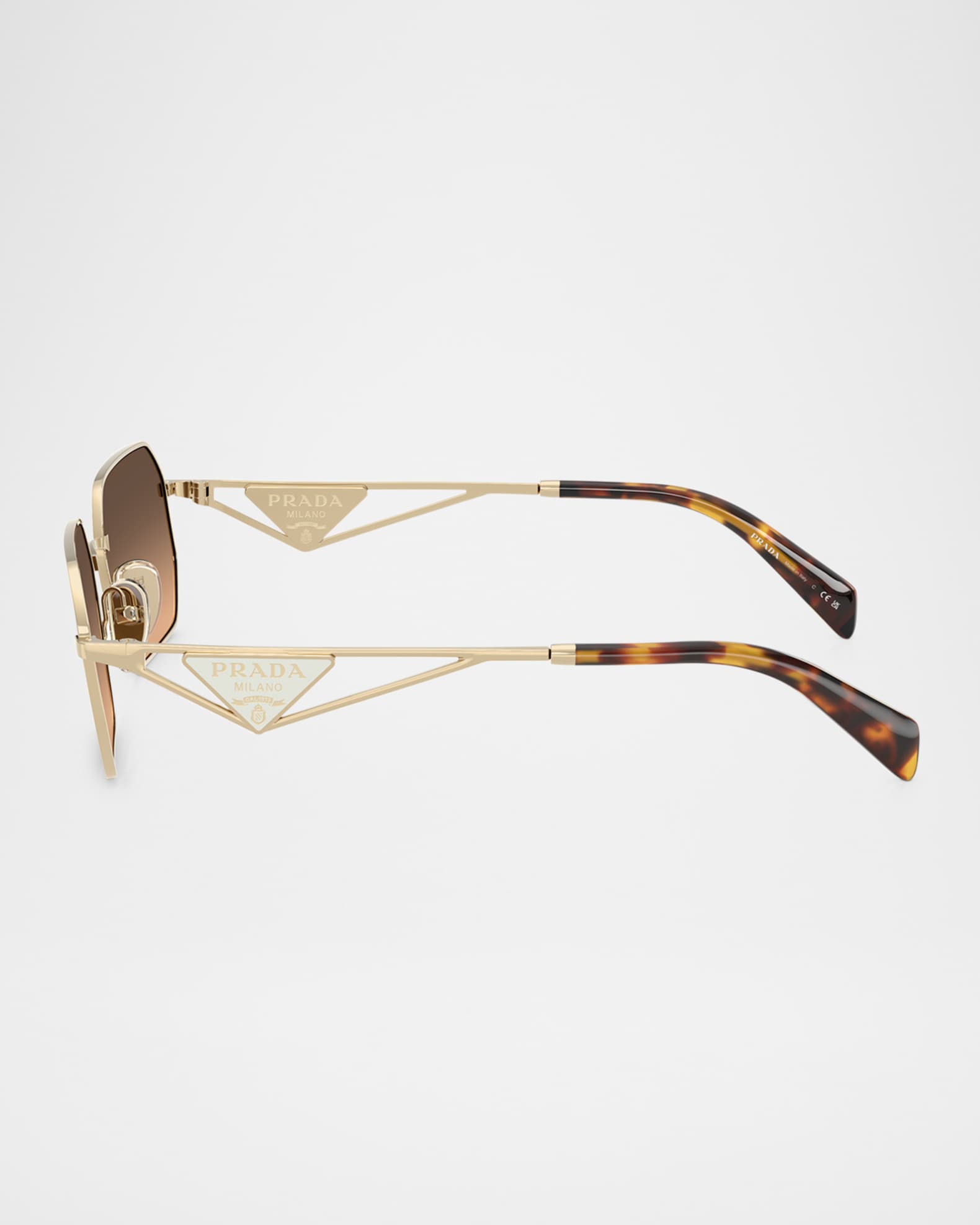 Men's PR A51S Steel Rectangle Sunglasses 1