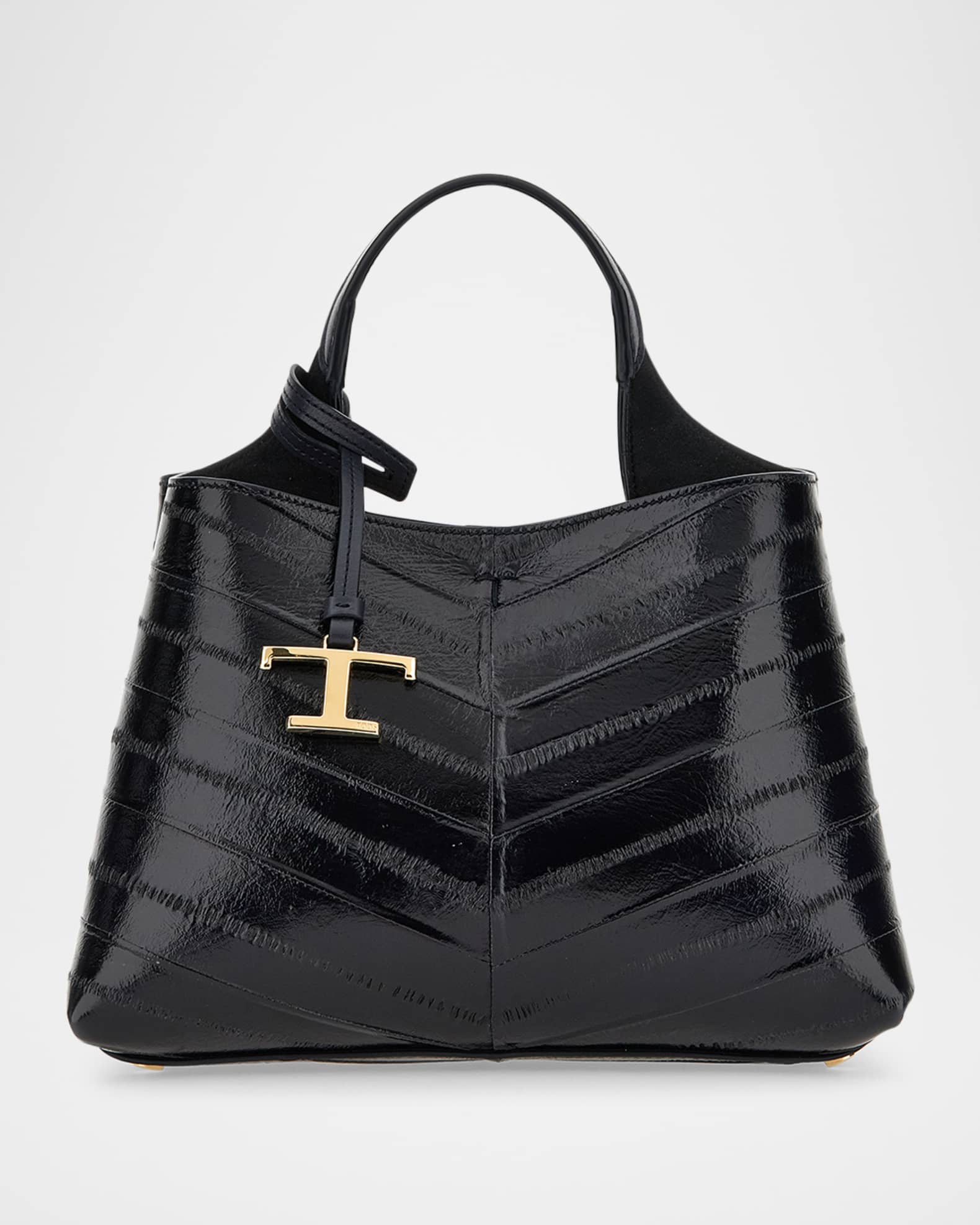 APA Micro Eel-Embossed Leather Top-Handle Bag 0