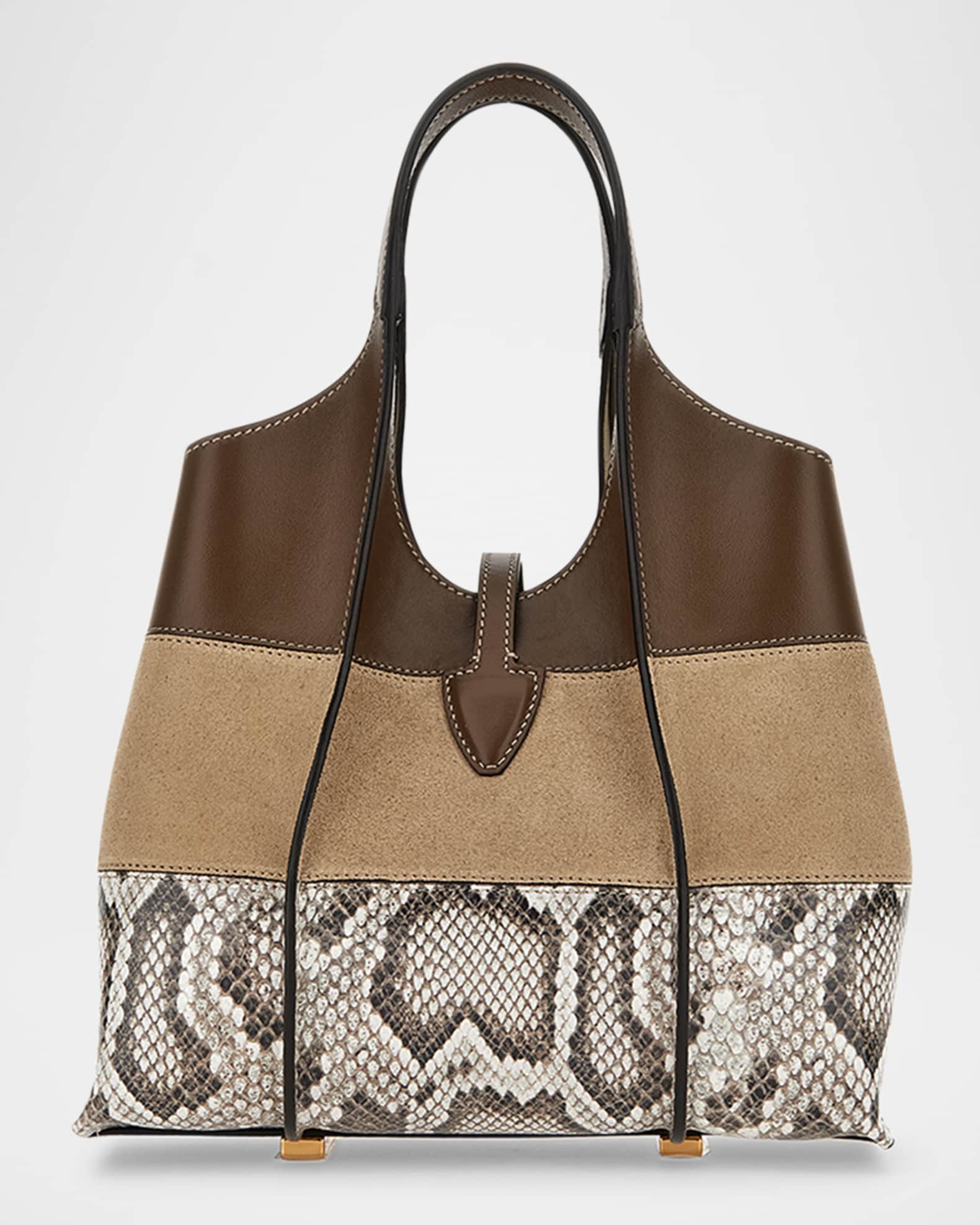 トートバッグ TOD'S Sand leather small Bag Reverse handbag Woman BROWN Tod's Di Bag Reverse in Leather Small