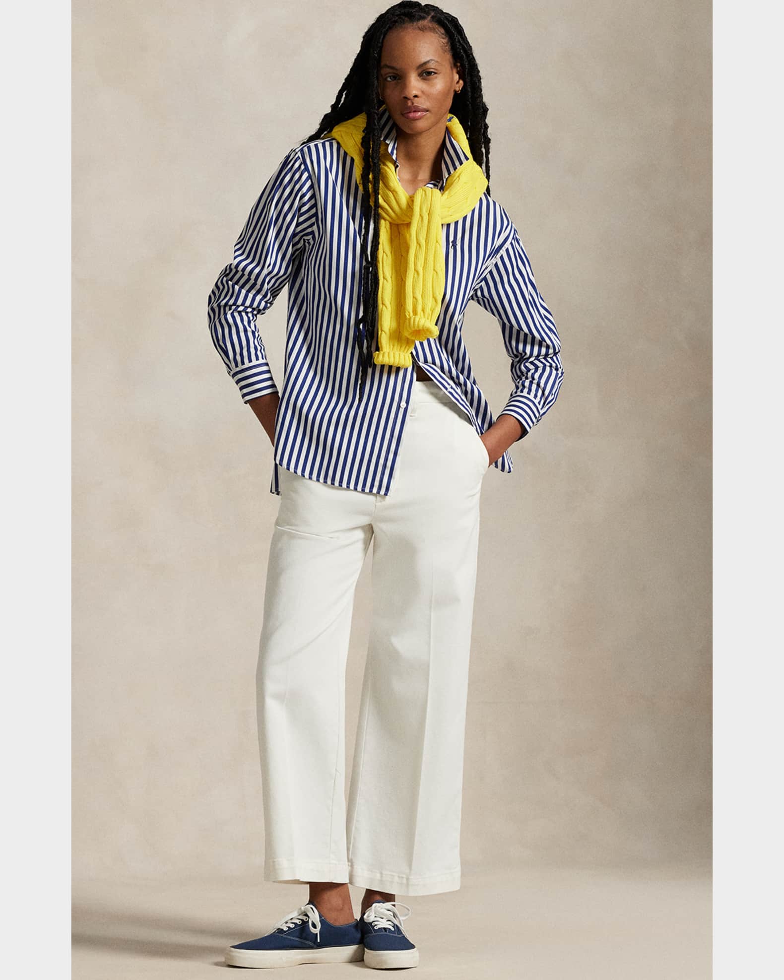 Polo by Ralph Lauren ラガーシャツ XL Polo Ralph Lauren Oversize Fit Cotton Shirt | Neiman Marcus