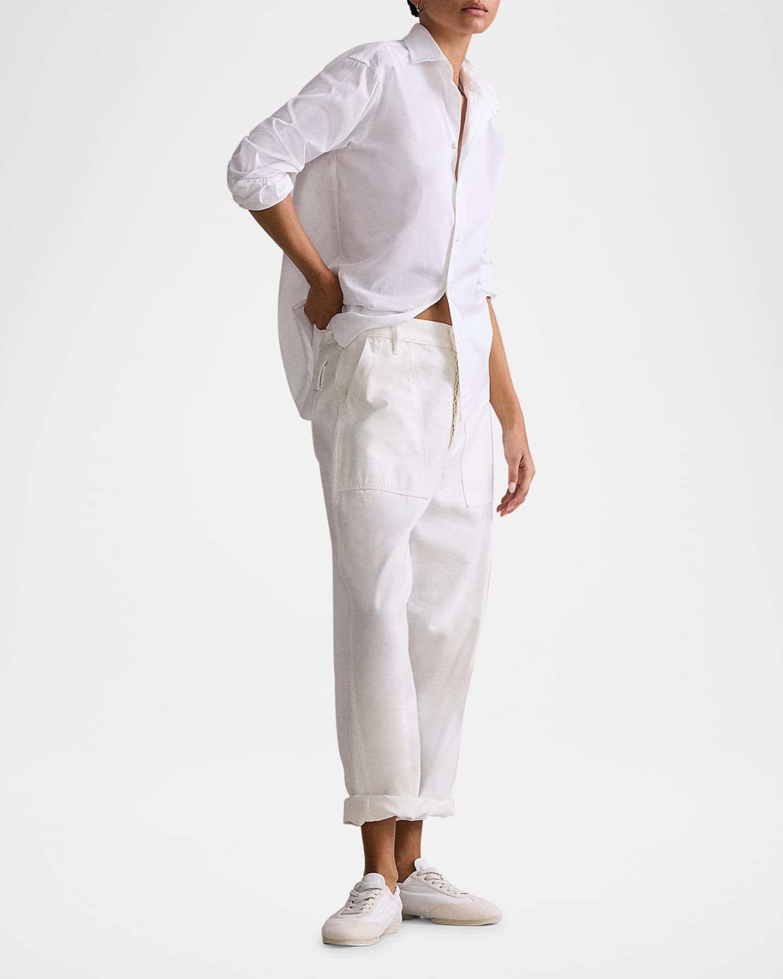 激安通販新作 Polo Ralph Lauren Relaxed-Fit Cotton Shirt | Neiman Marcus デニム+ジーンズ