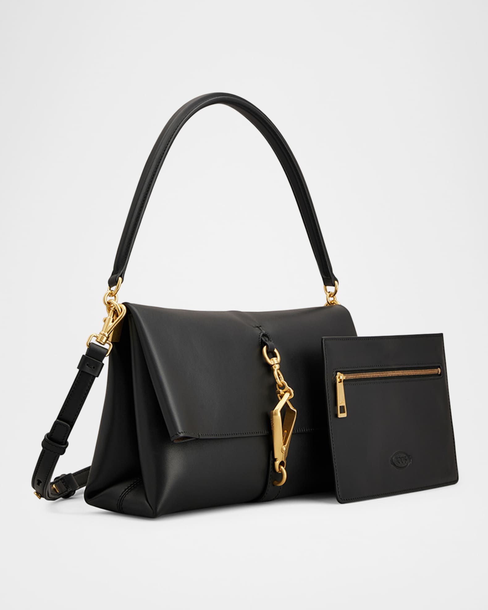 ショルダーバッグ・ポシェット Tod'S Tod S Flap Small Shoulder Bag In Smooth Leather Tod's Mini Flap Leather Shoulder Bag | Neiman Marcus
