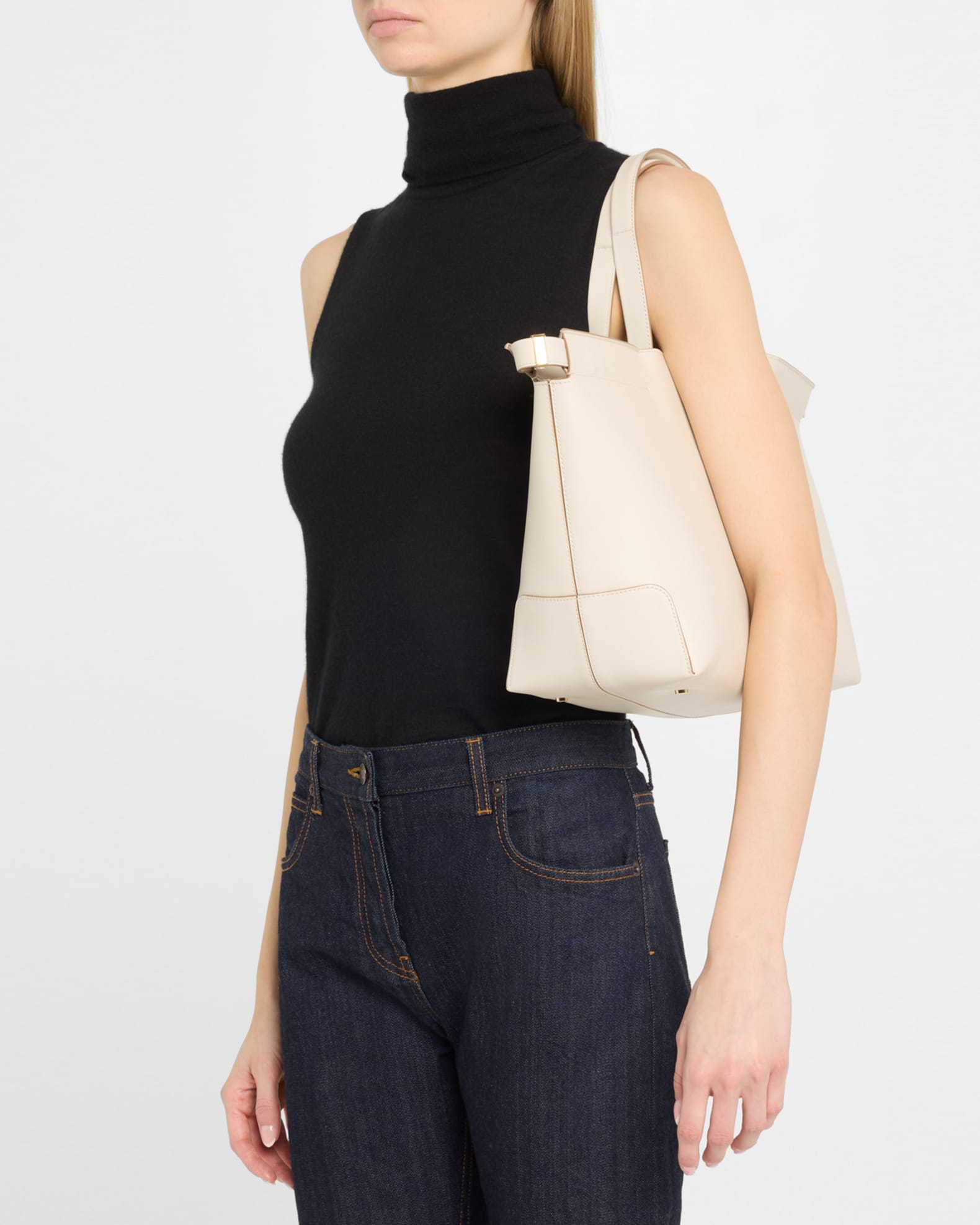 Shopping Leather Tote Bag 1