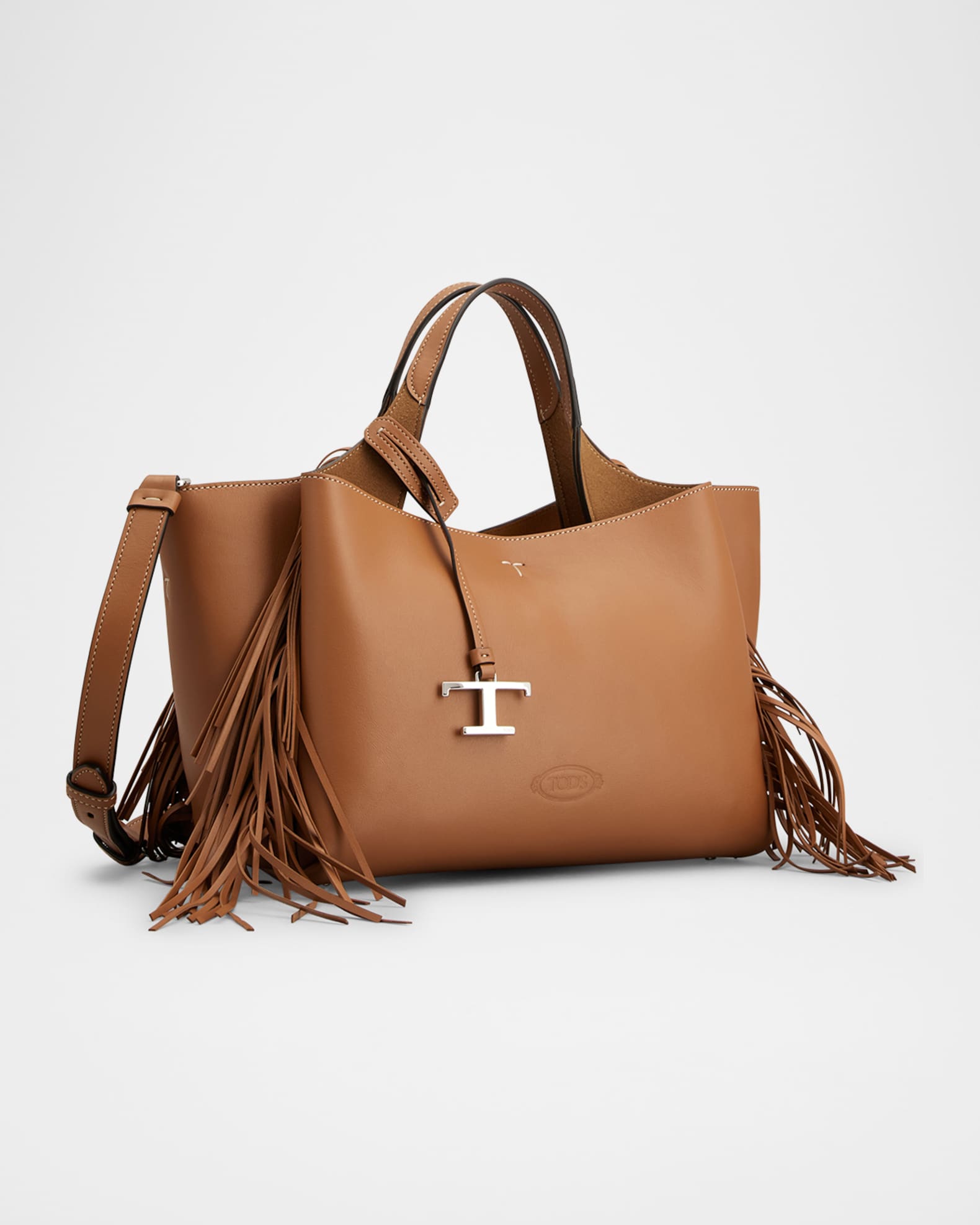 Tod's Apa 2 Mini Fringe Leather Top-Handle Bag | Neiman Marcus