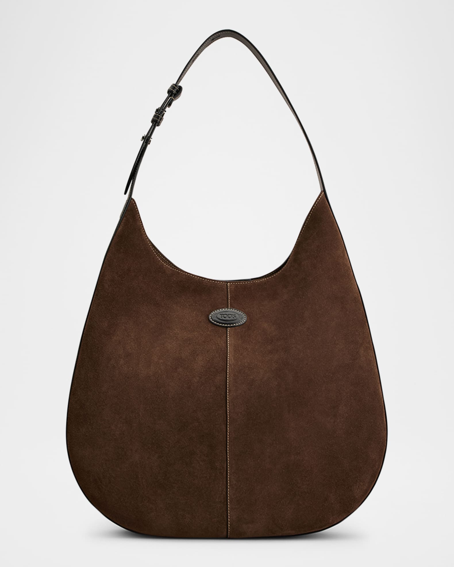 Tod s Medium Suede Leather Hobo Bag Neiman Marcus
