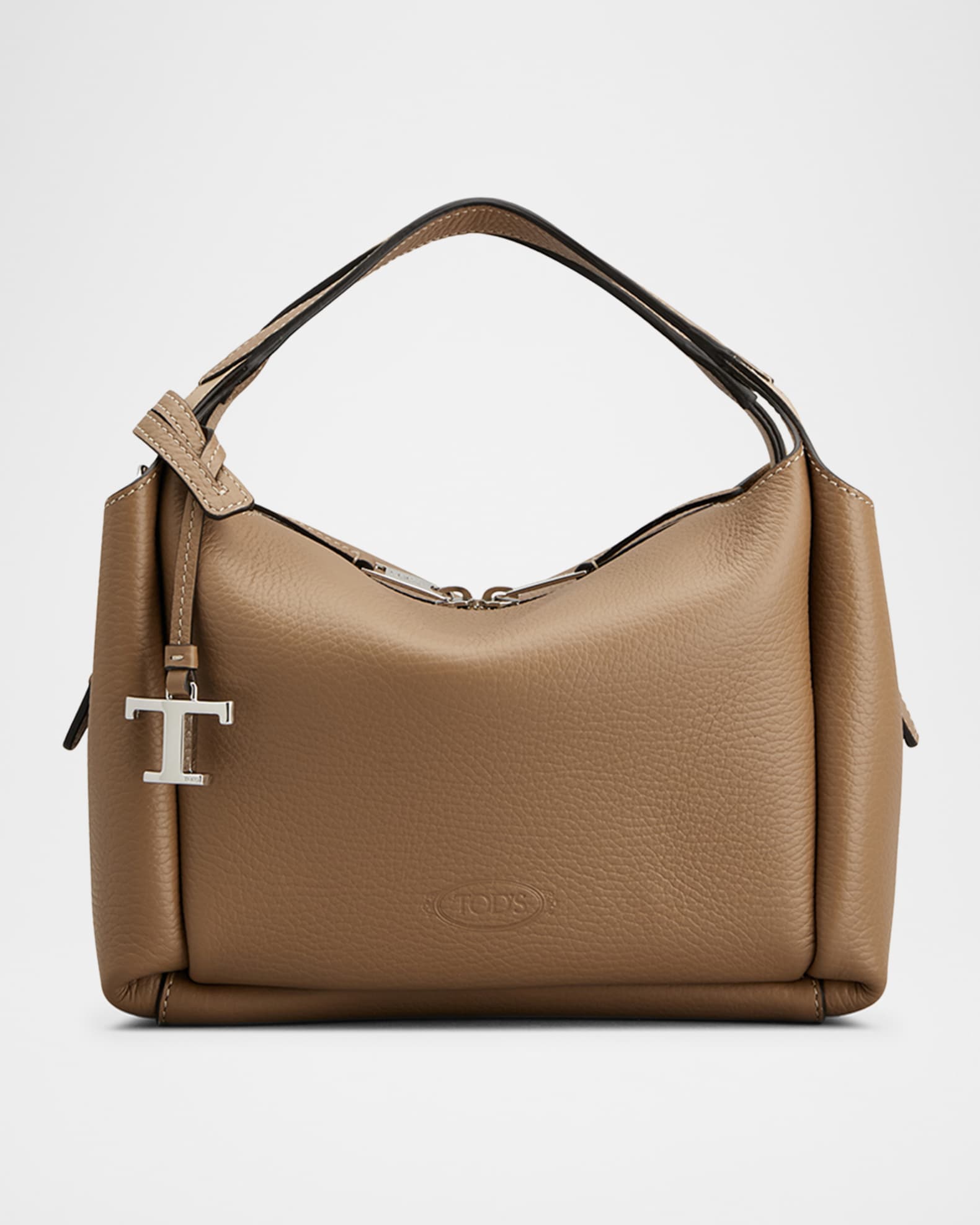 Woman GREY Tod's Di Bag Swing in Leather Mini
