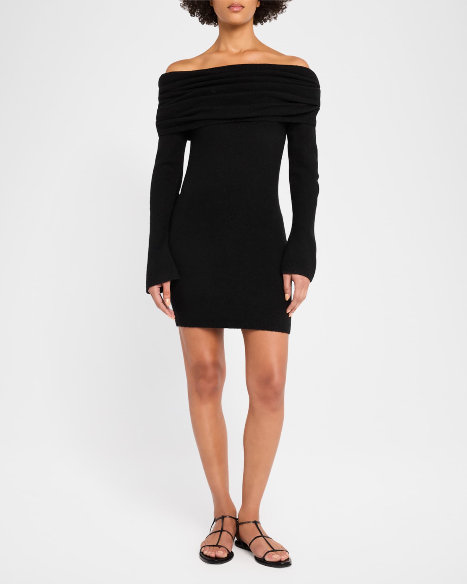 Selene Off-Shoulder Knit Mini Dress 1