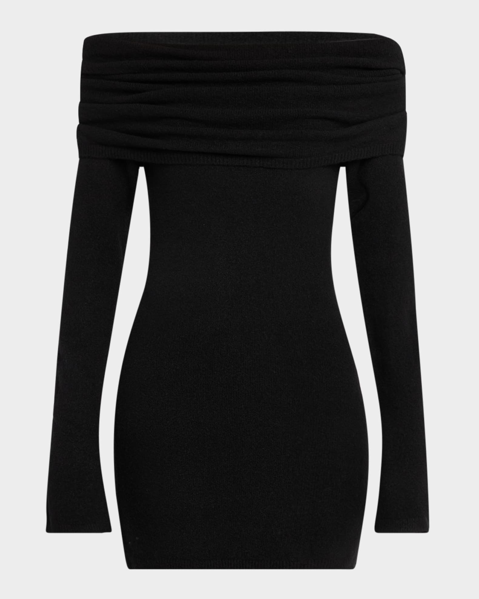 Selene Off-Shoulder Knit Mini Dress 0