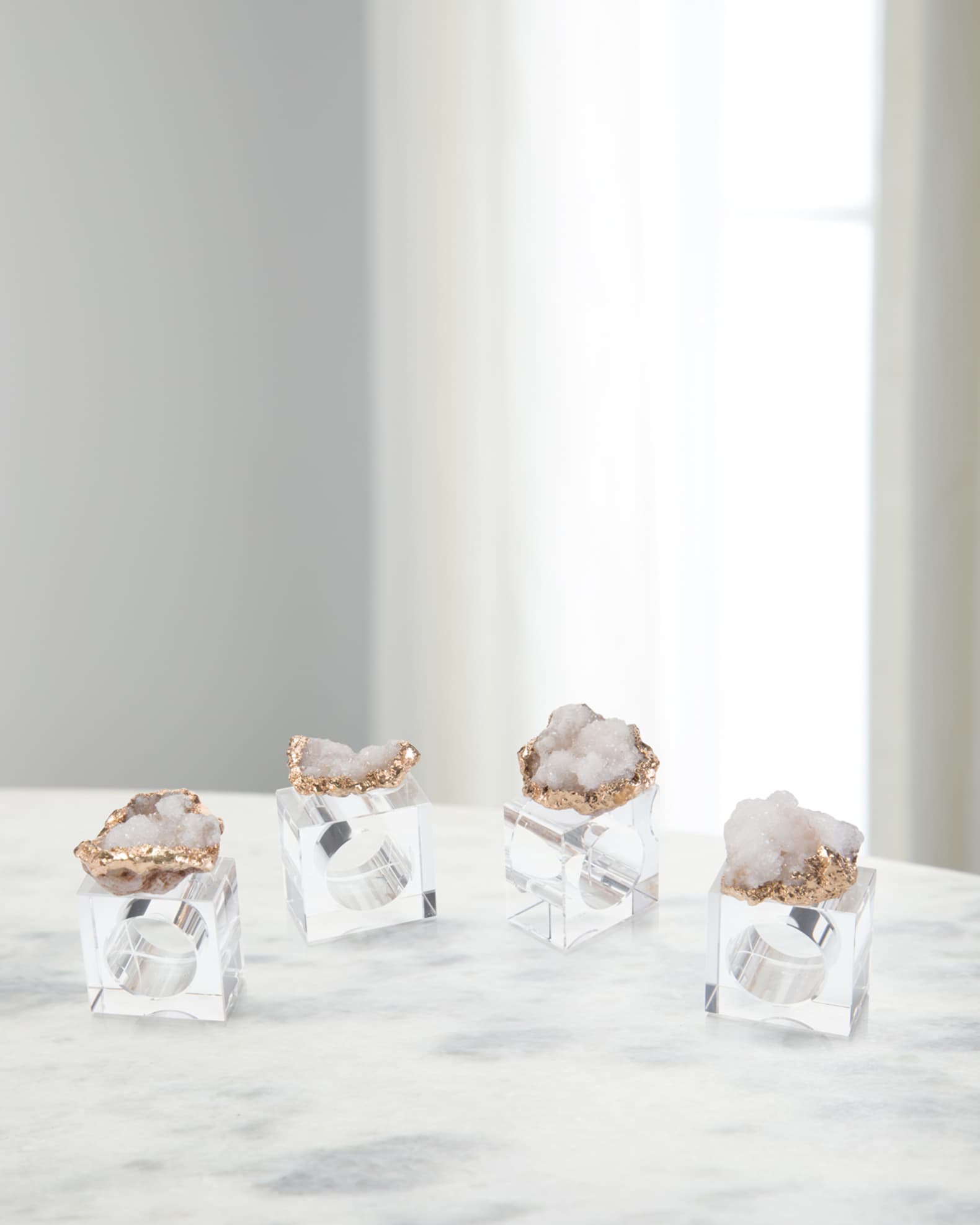 Geode Napkin Rings, Set of 4 0