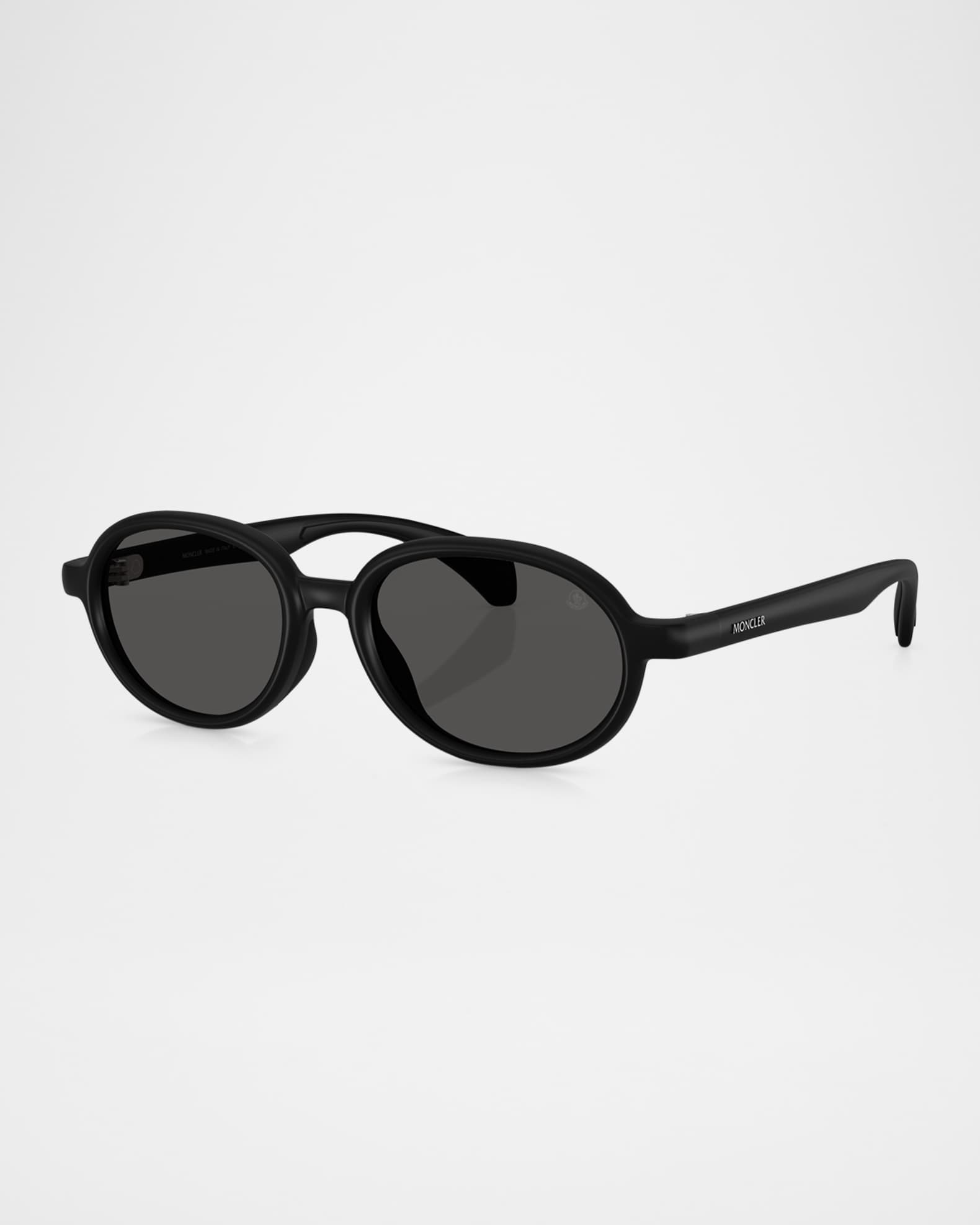 MONCLER ラウントフレムサンクラス ME8006 50072C Moncler Men's ME8006 Oval Sunglasses | Neiman Marcus