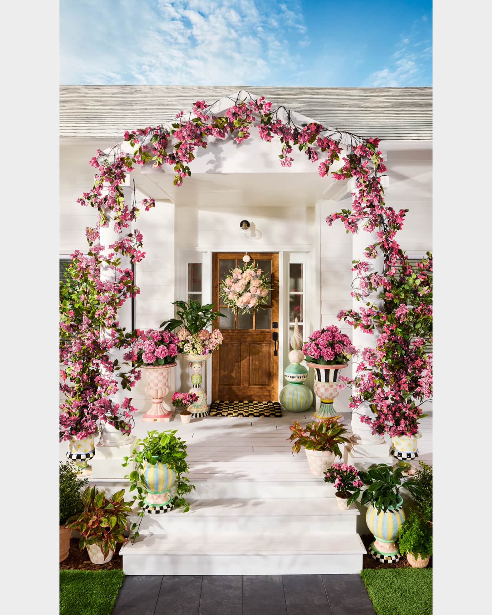 MacKenzie-Childs Rosy Meadow Trophy Topiary | Neiman Marcus