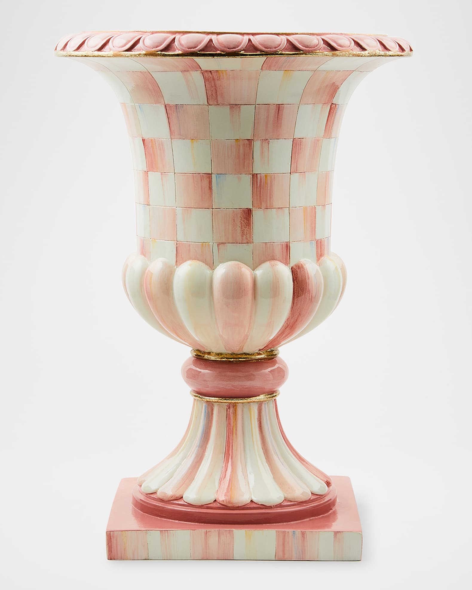 Rosy Check Pedestal Tabletop Urn 0
