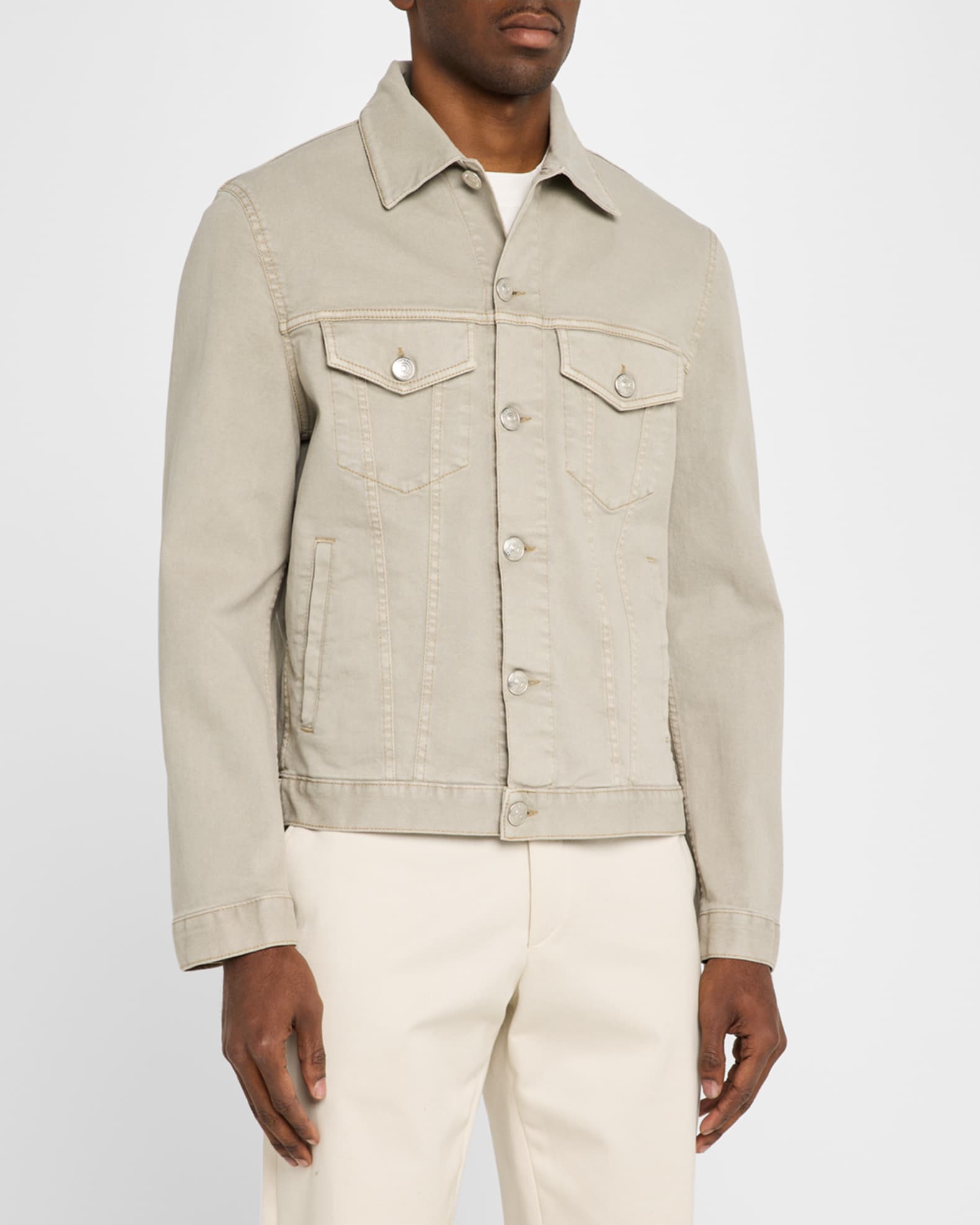 Men's Dyed Denim Trucker Jacket | Neiman Marcus