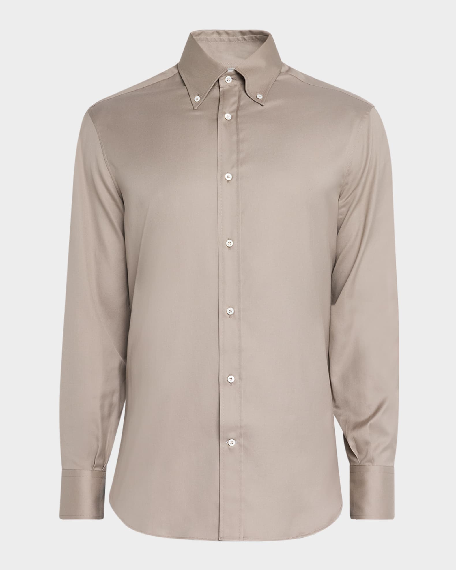 Men's Cotton Twill Casual Button-Down Shirt 0