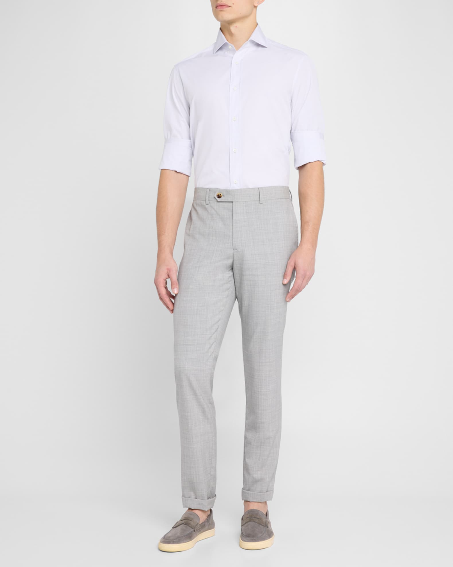Men's Cotton Canvas Dress Shirt 1