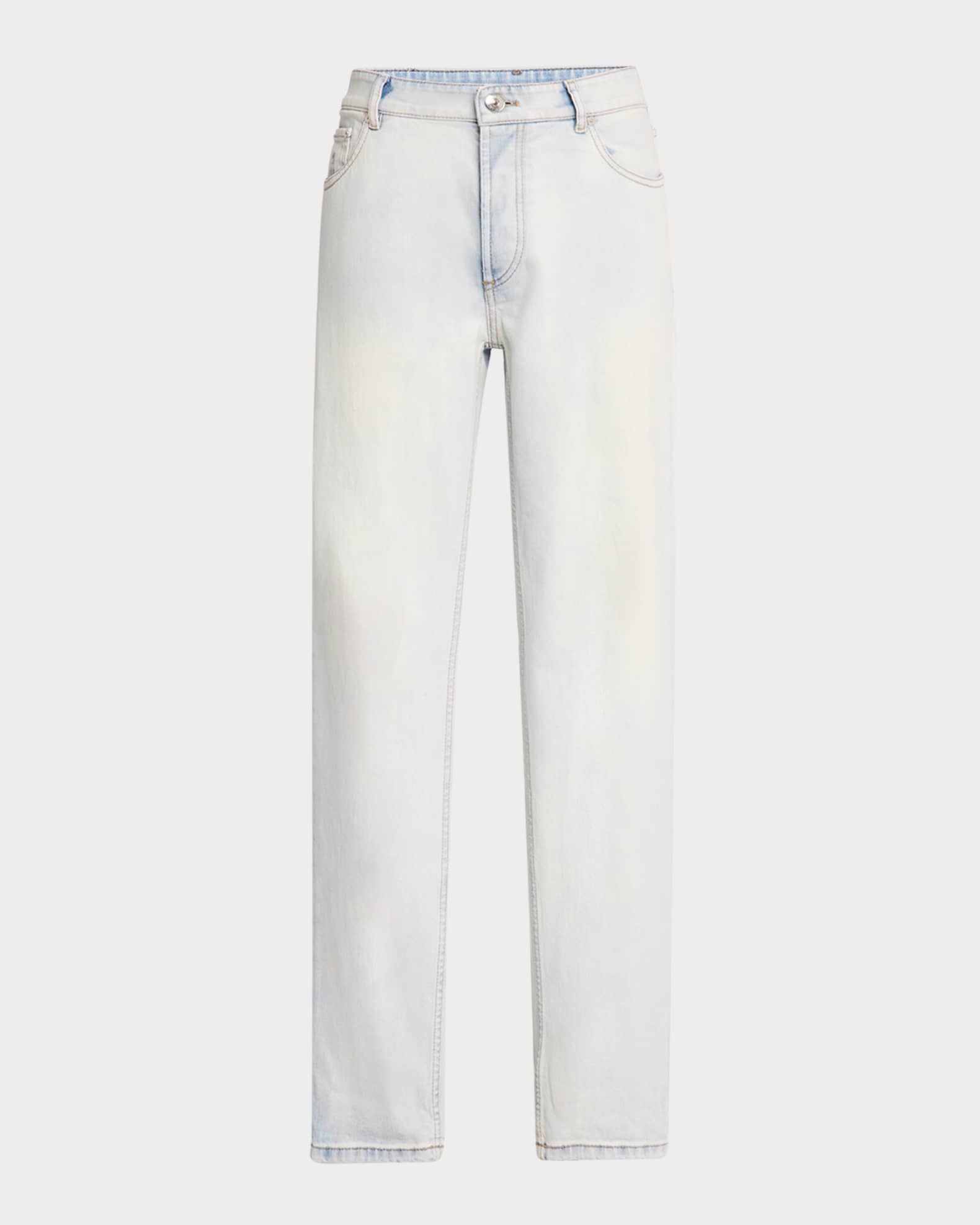 Men's Straight-Fit Light Wash Jeans 0