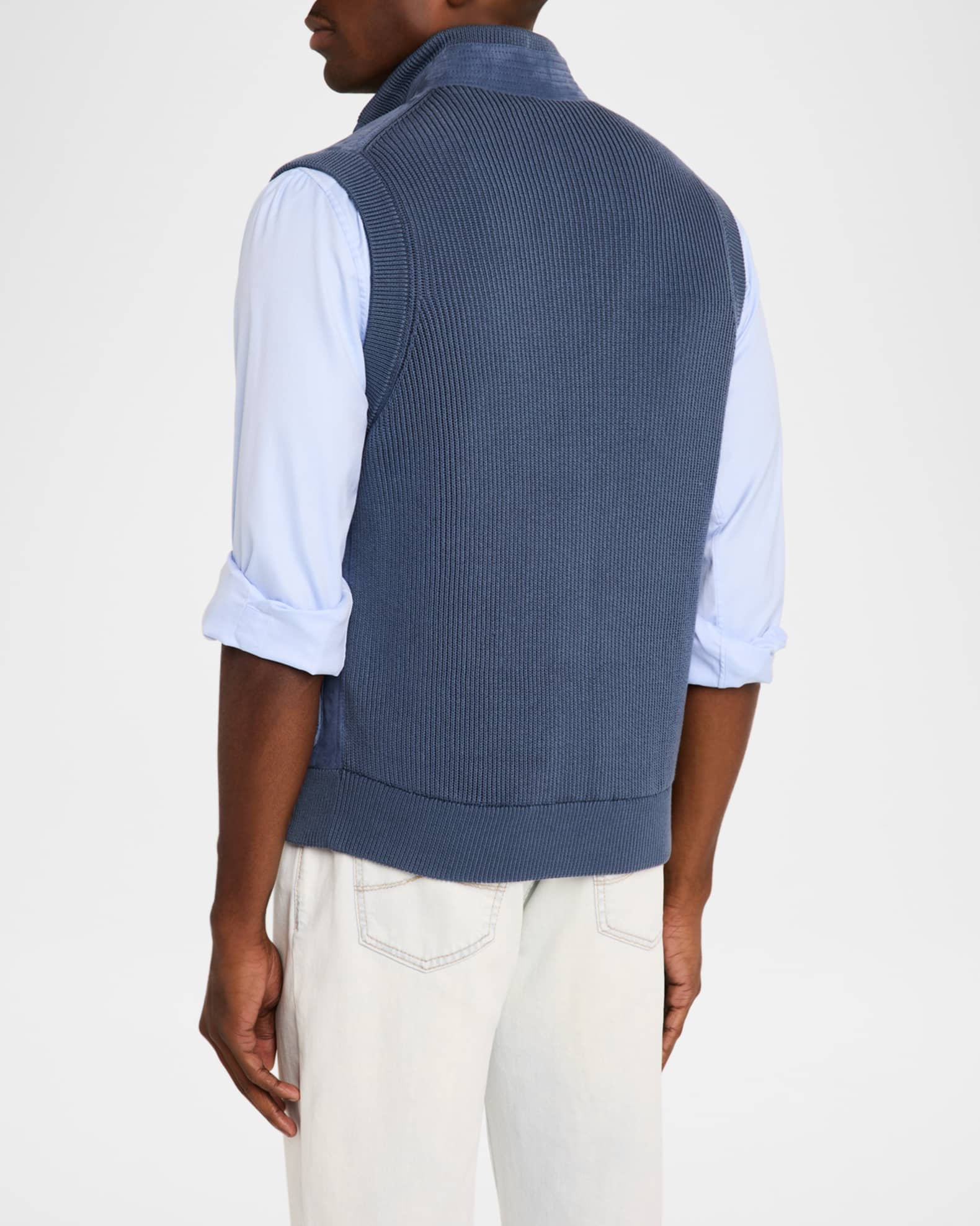 【関税＆送料込み】Brunello Cucinelli Couture Suede Vest Brunello Cucinelli - Beige Suede Vest | Mitchell Stores