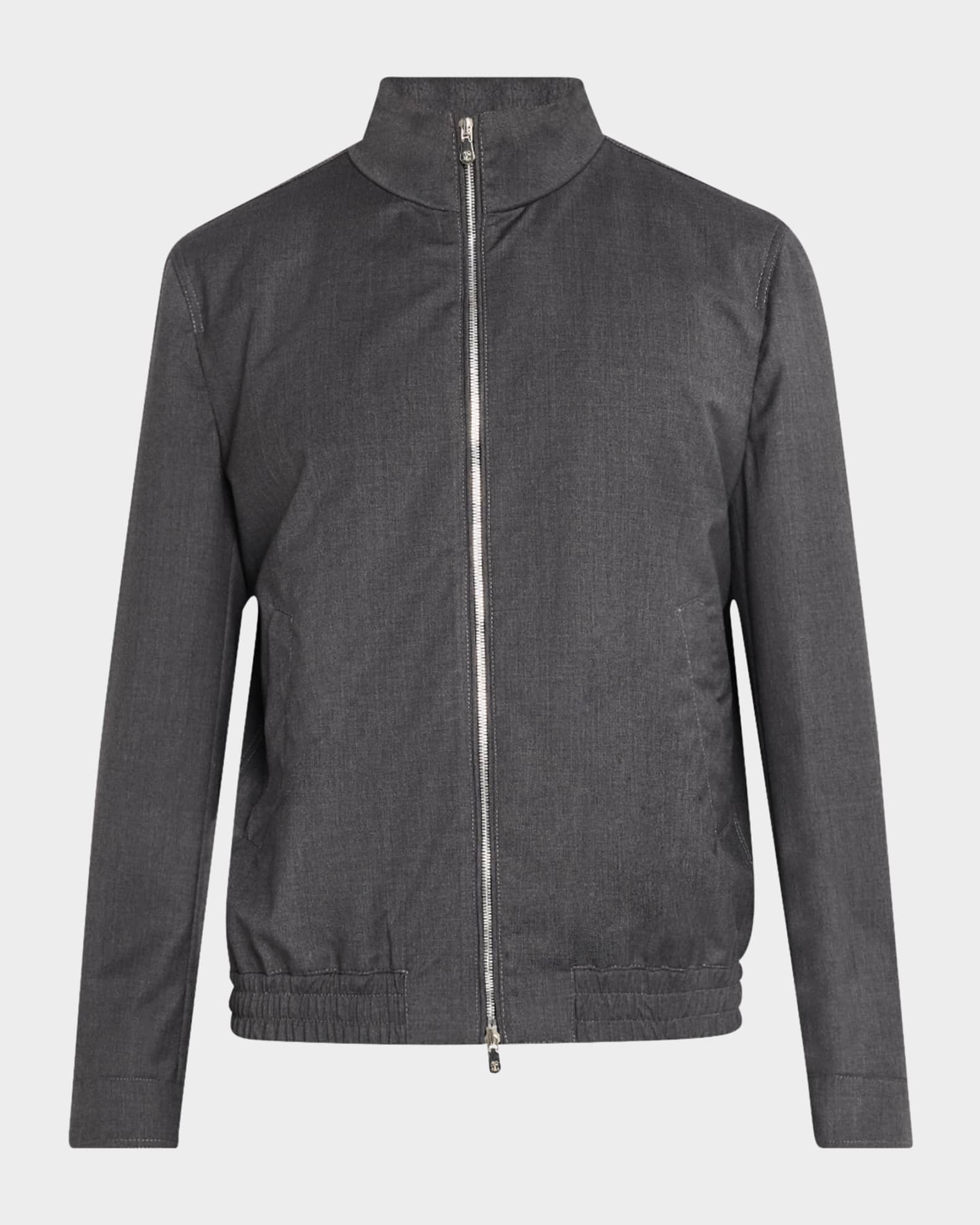 Men's Wool Full-Zip Blouson Jacket