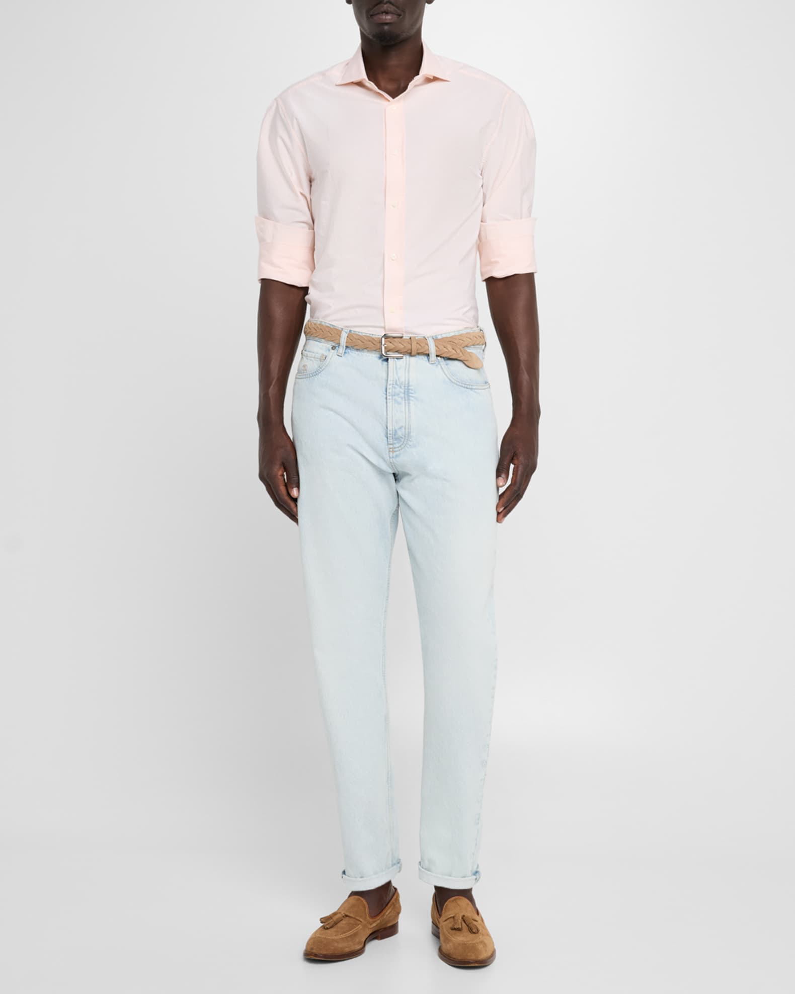 Men's Cotton Bacchetta Stripe Sport Shirt - Thumbnail 2