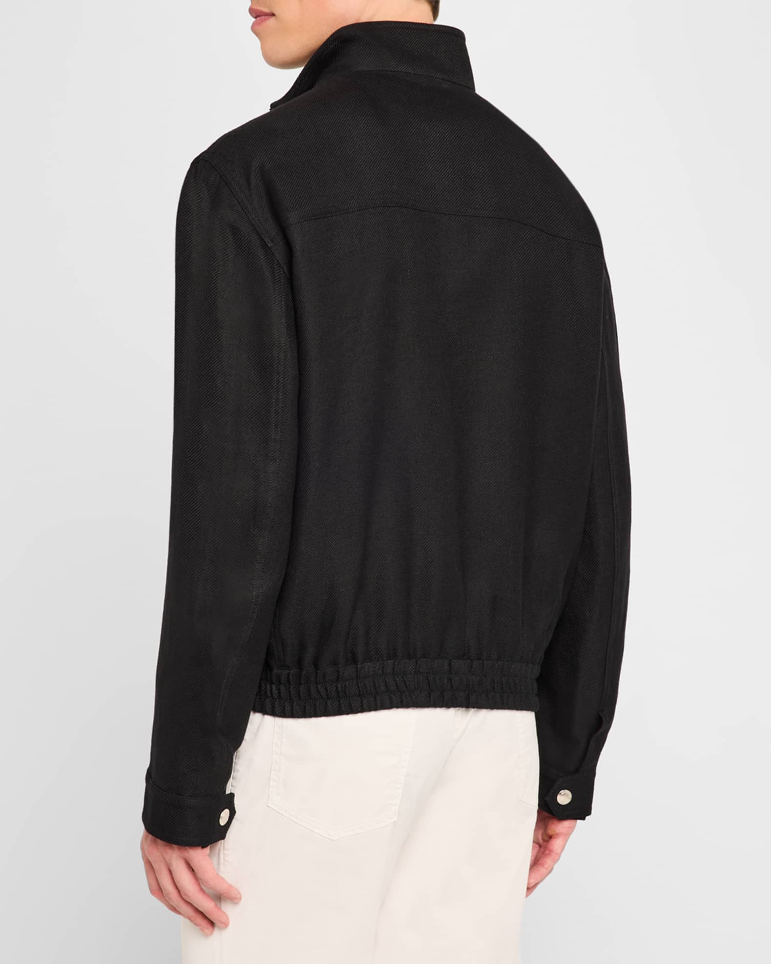 Brunello Cucinelli Men's Linen, Wool and Silk Full-Zip Blouson