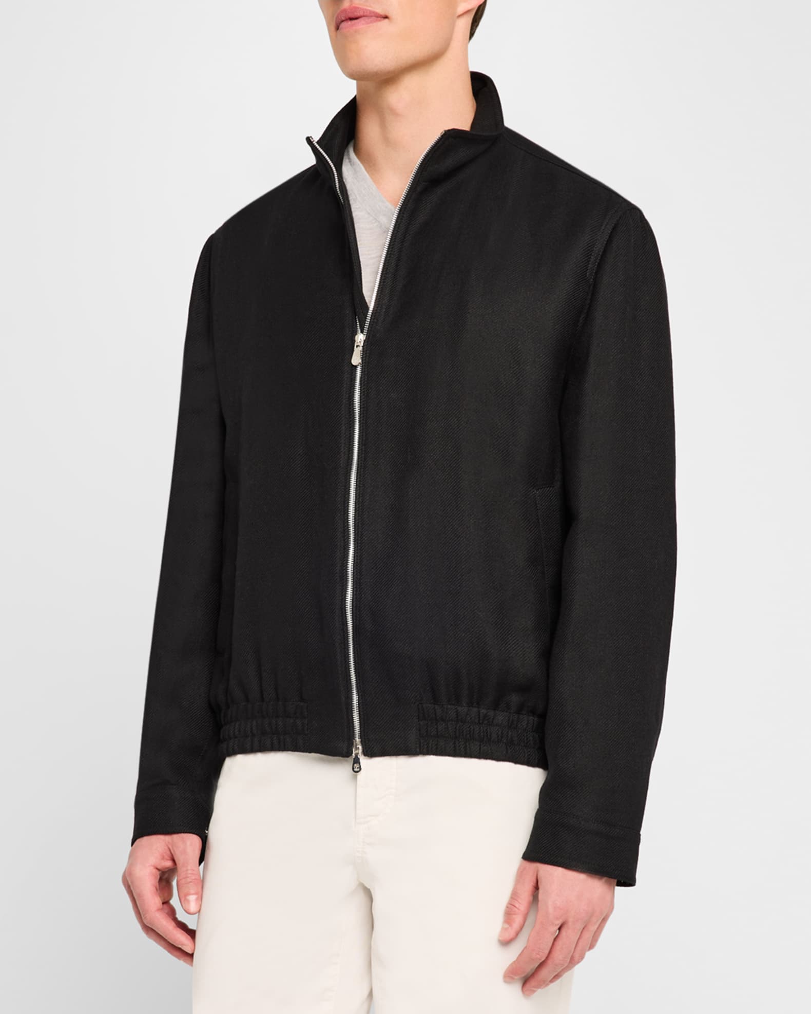 ジャケットその他 Brunello Cucinelli Jackets Brunello Cucinelli - Dark Blue Hybrid Suede & Cotton Full