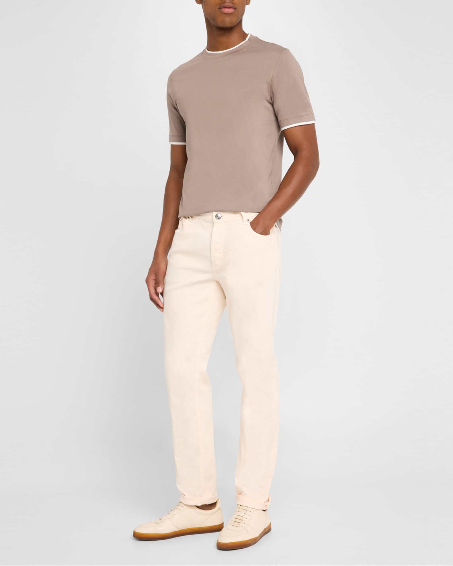 Men's Crewneck T-Shirt with Tipping 1