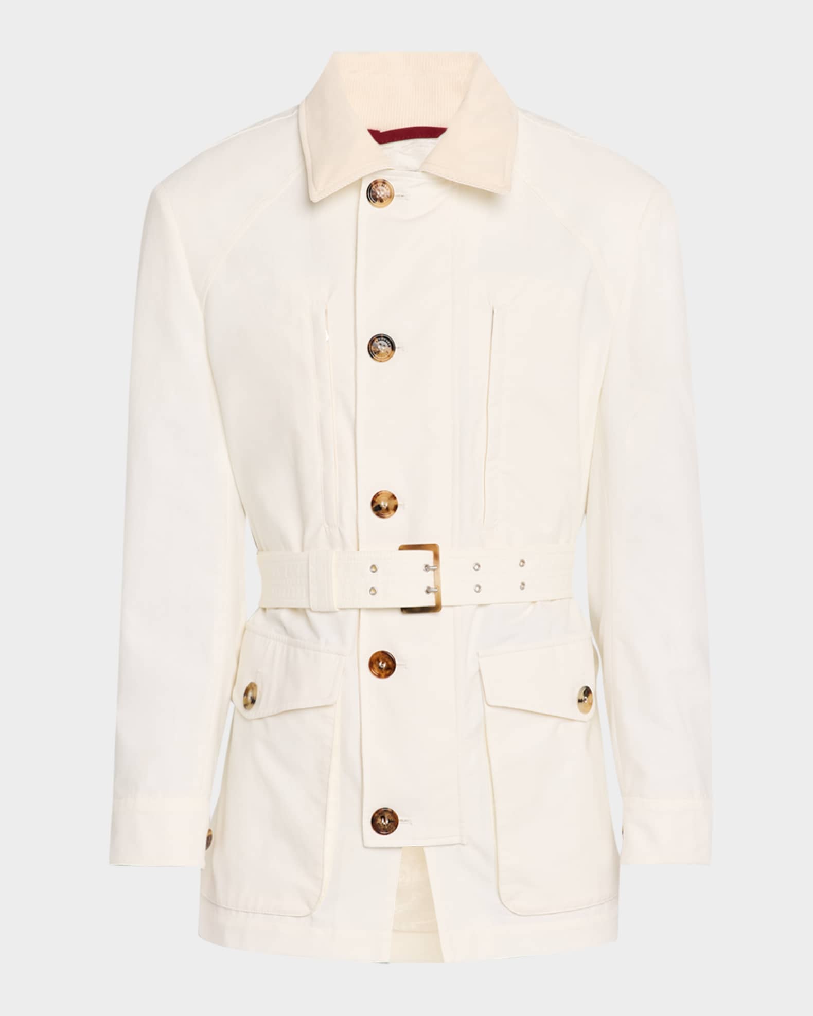 コート BRUNELLO CUCINELLI Corduroy safari-style jacket with jewelle Brunello Cucinelli Men's Corduroy-Collar Safari Jacket