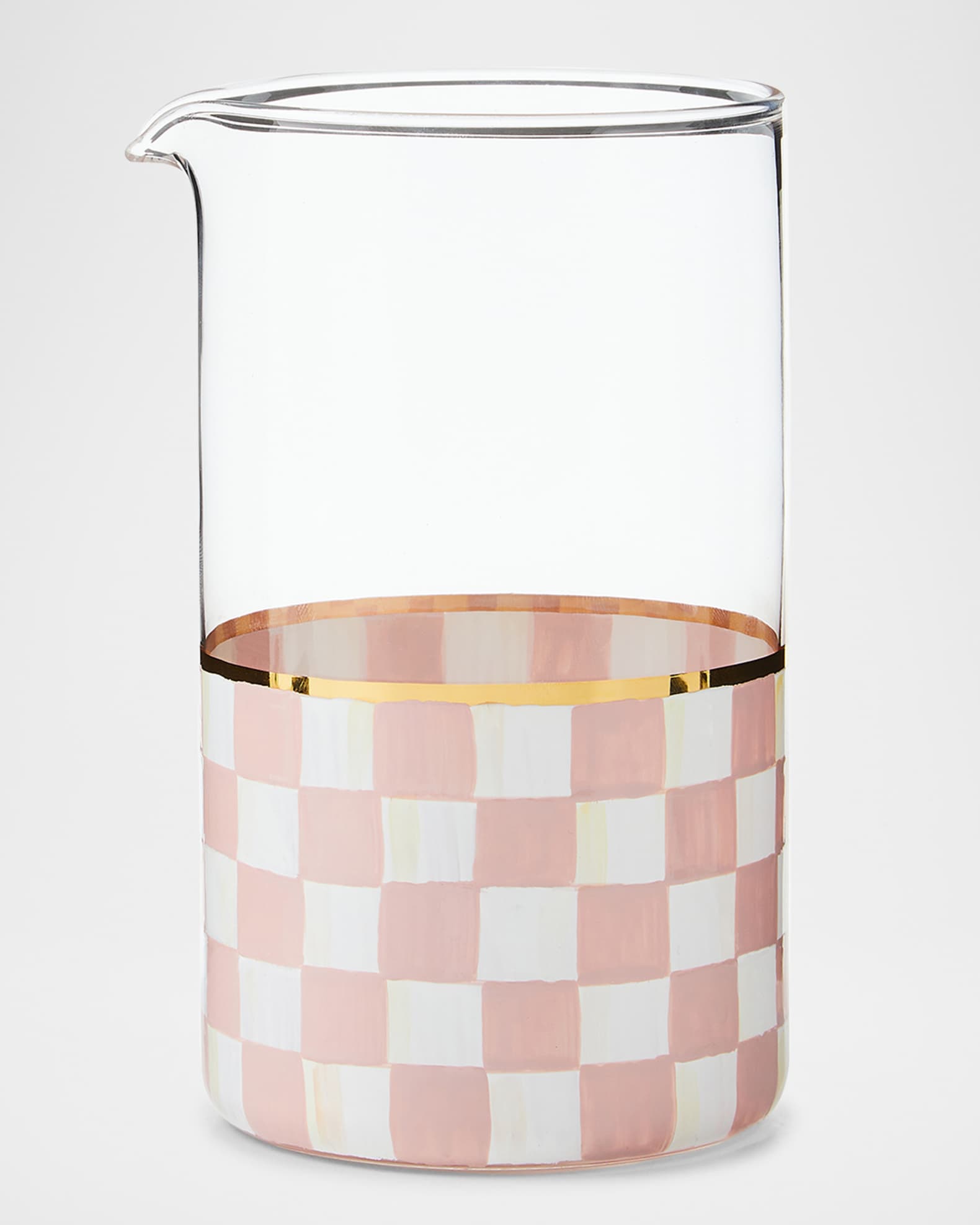 MacKenzie-Childs Rosy Check Mixing Glass - Thumbnail 2