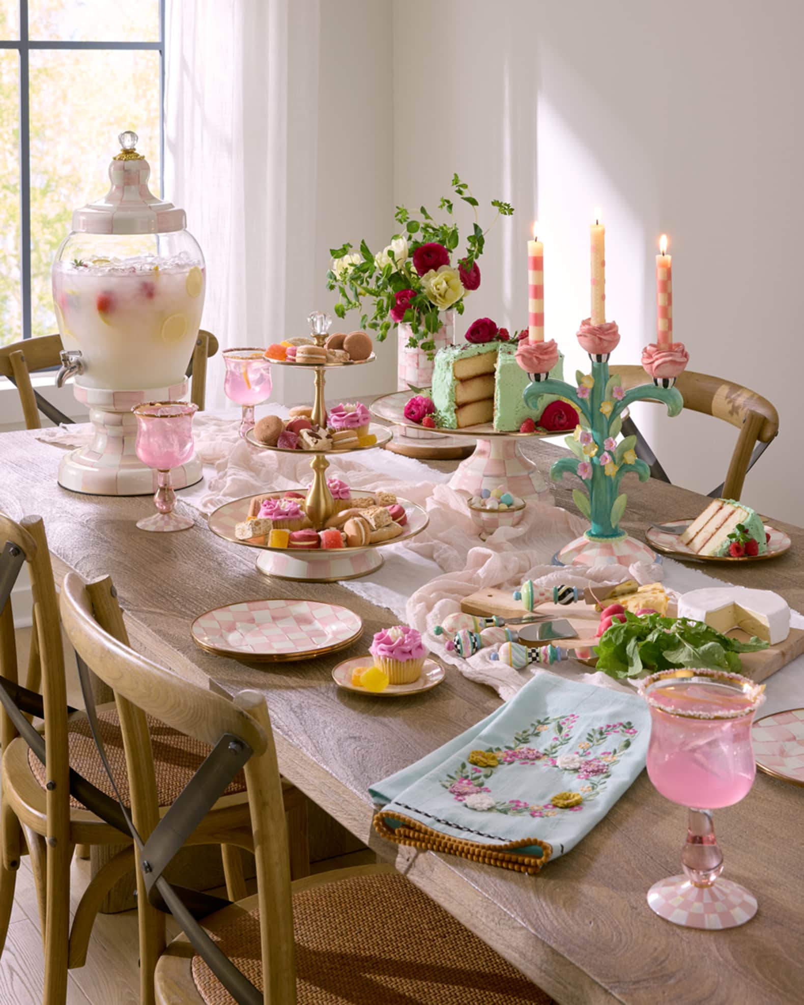 Rosy Check Large Pedestal Platter 1