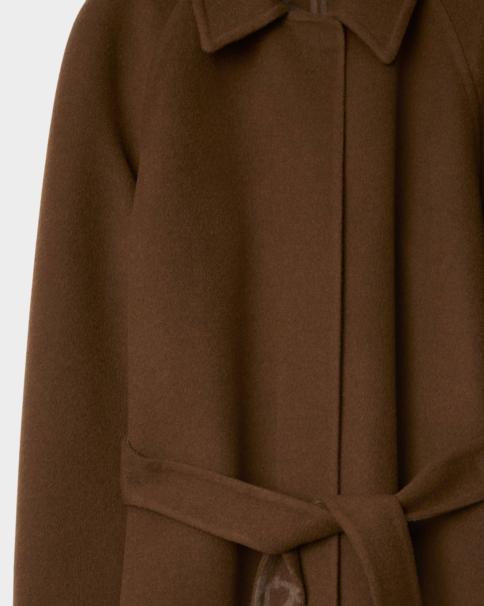 Burberry Wool-Cashmere Belted Long Coat With Monogram