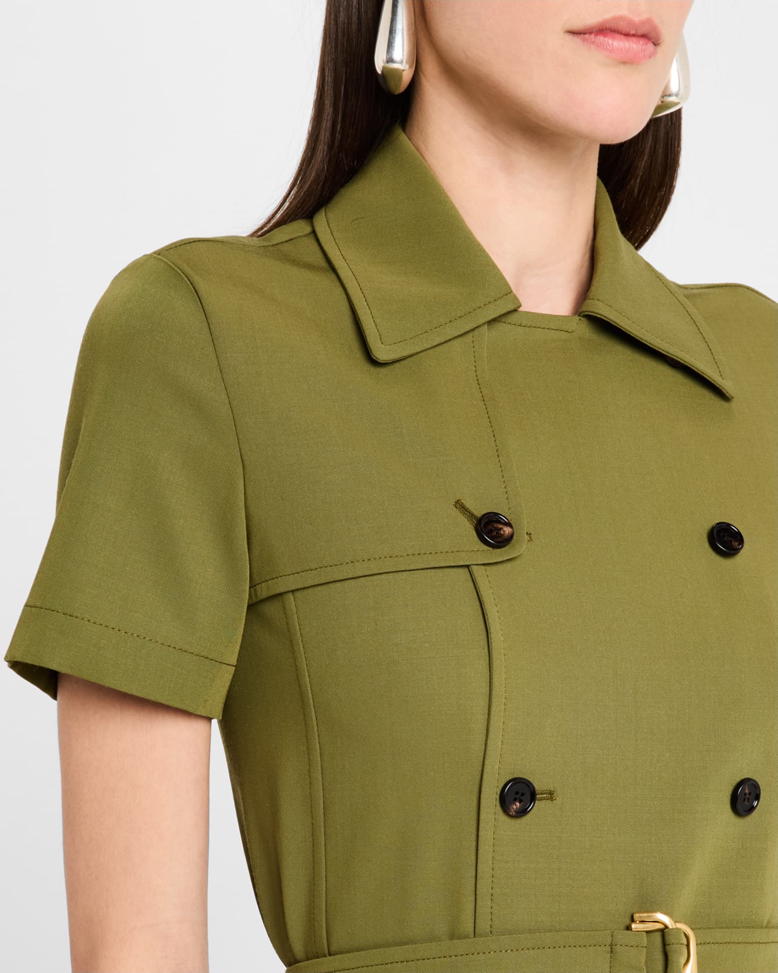 ワンピース BURBERRY Women Mid Skirts 38662438 8084712 B7325 GREEN Pleated checked midi skirt in green - Burberry | Mytheresa