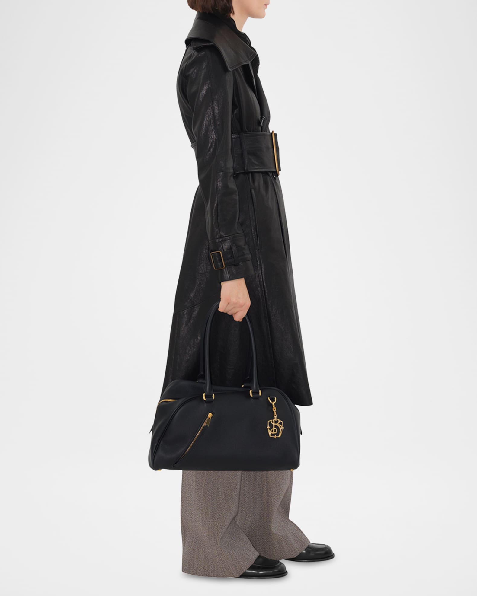 ハーリップトゥ Everyday Belted Trench Jacket M Belted Trench Coat With Capelet, 3 in 1 Outfit: Classy Black